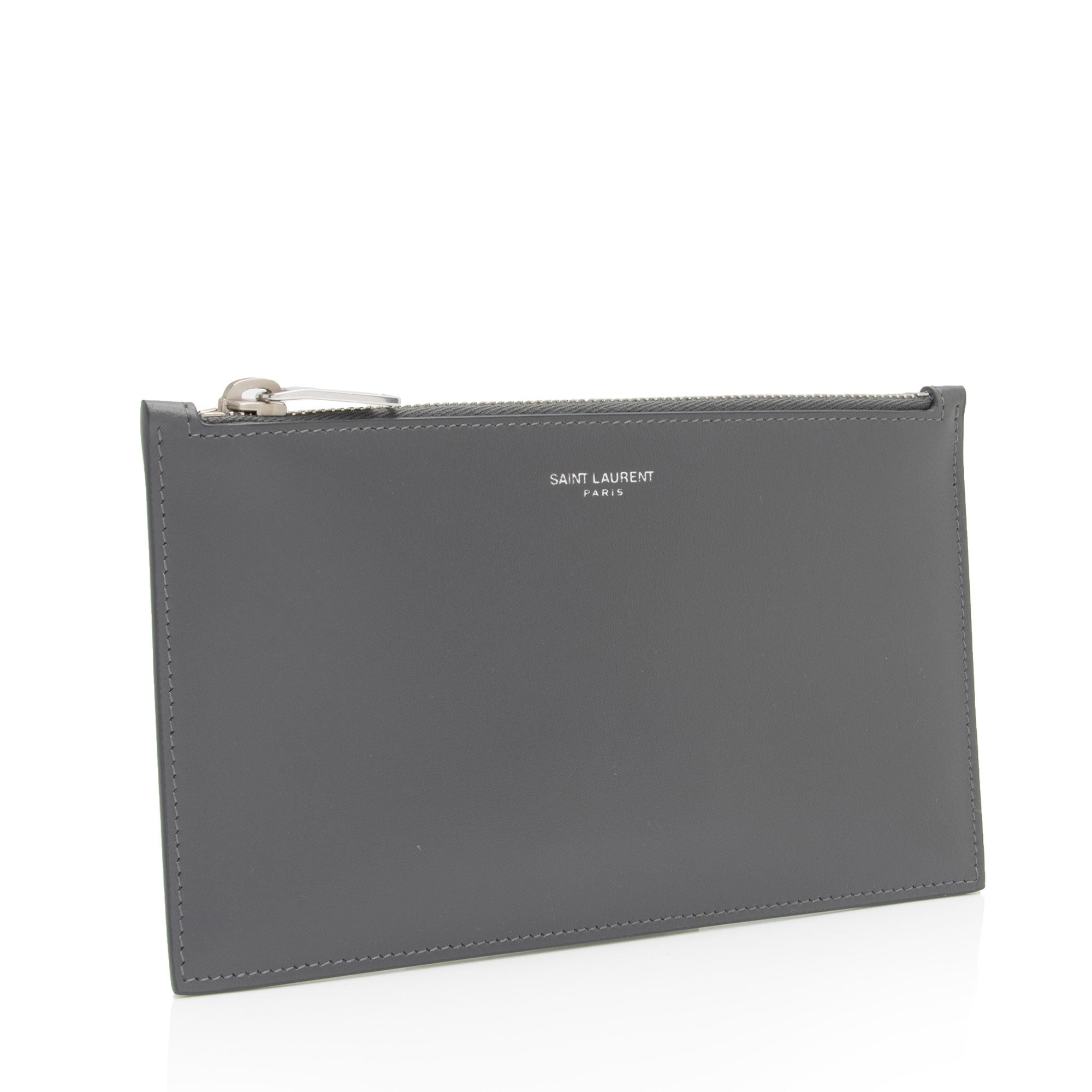 Saint Laurent Calfskin Small Zip Pouch (SHF-RISe7Z)