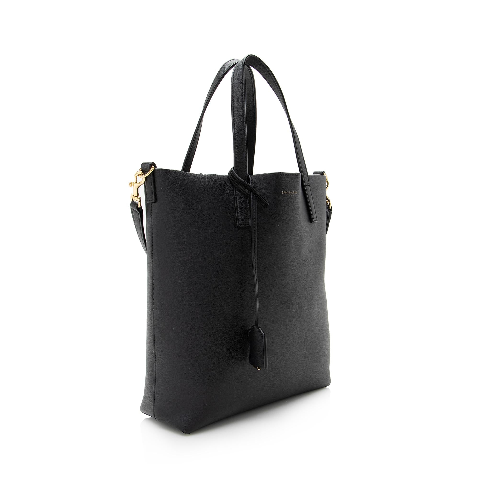 Saint Laurent Calfskin Toy Shopping Tote (SHF-22645)
