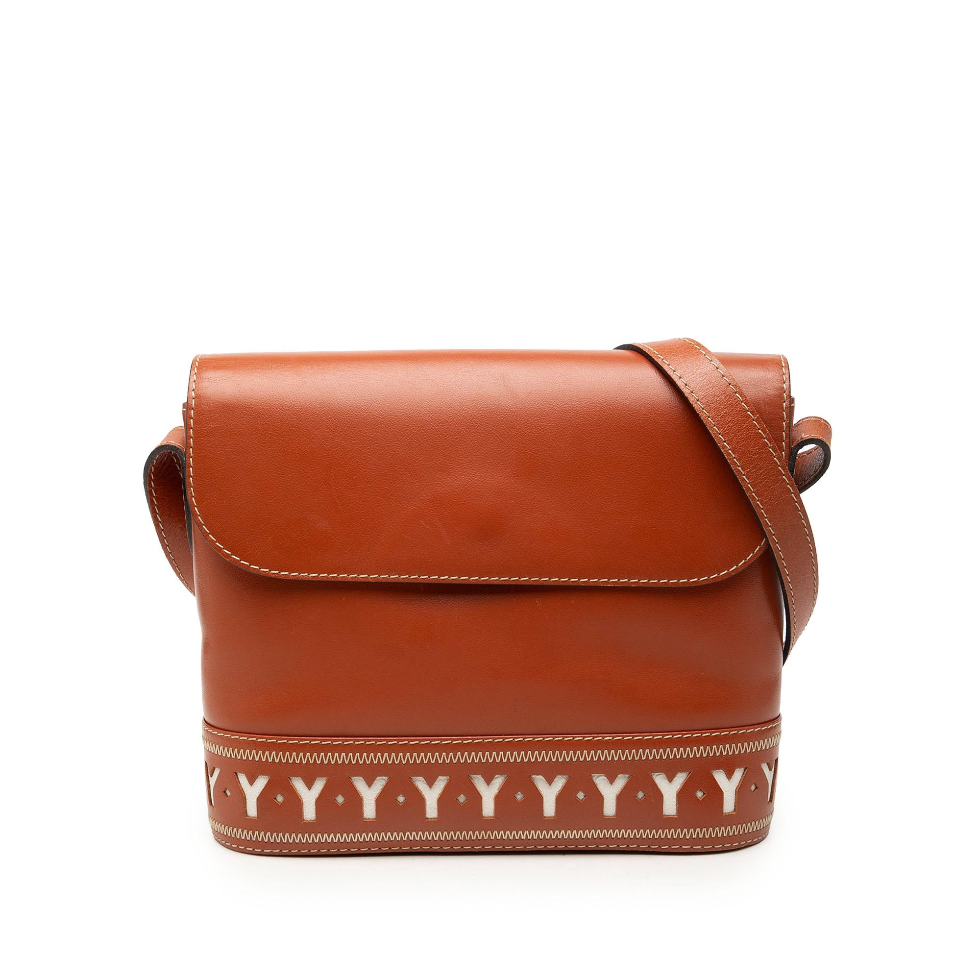 Saint Laurent Calfskin Y Cut Out Shoulder Bag
