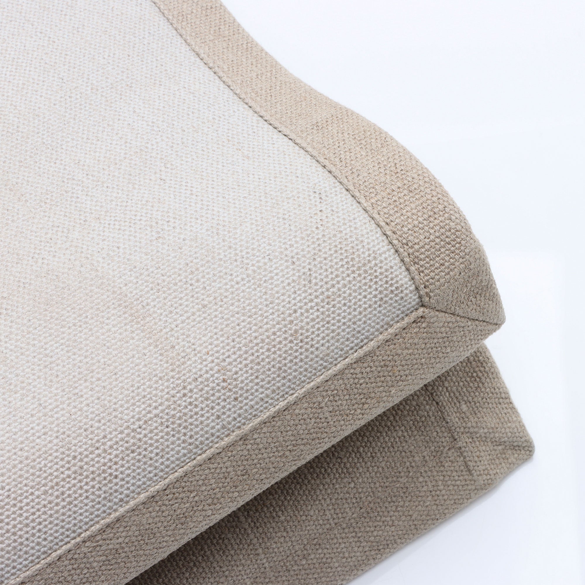 Saint Laurent Canvas Calfskin Rive Gauche Large Tote