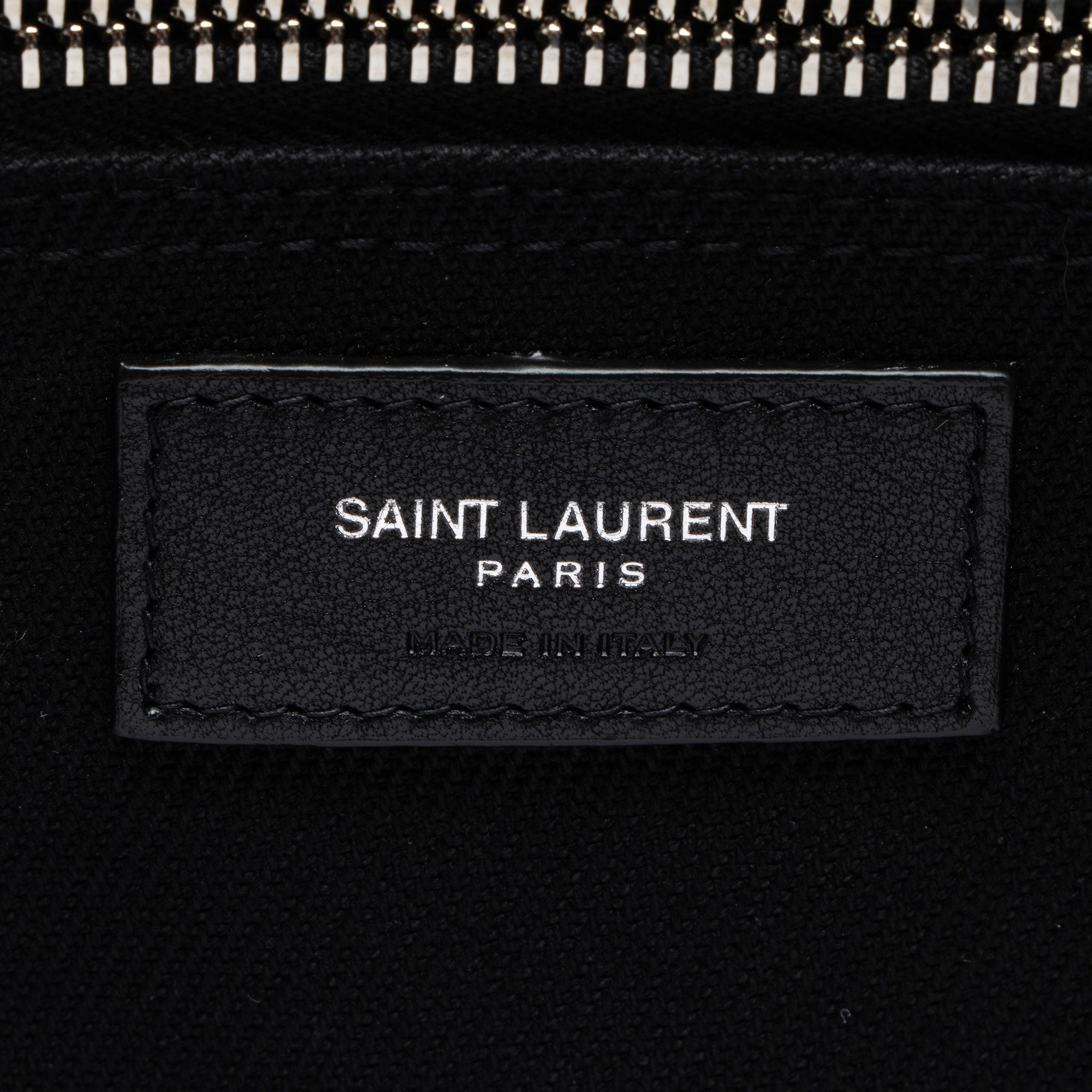 Saint Laurent Canvas Calfskin Rive Gauche Large Tote
