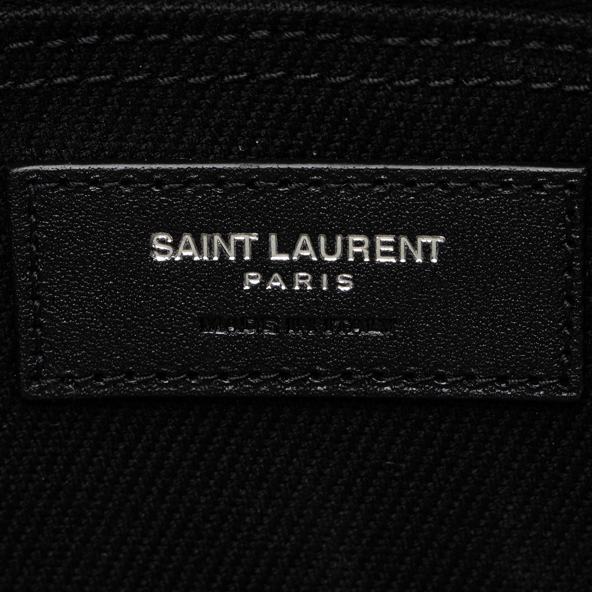 Saint Laurent Canvas Calfskin Rive Gauche Large Tote