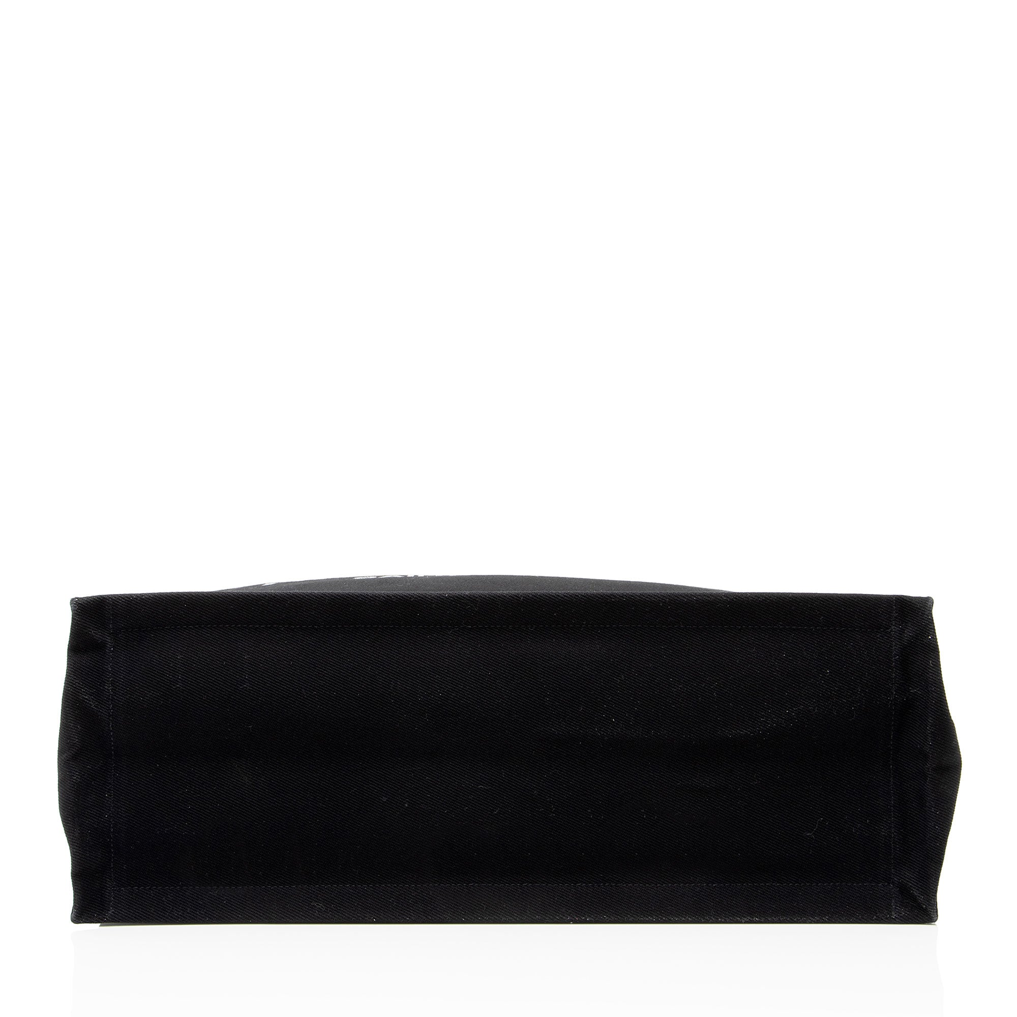 Saint Laurent Canvas Calfskin Rive Gauche Large Tote