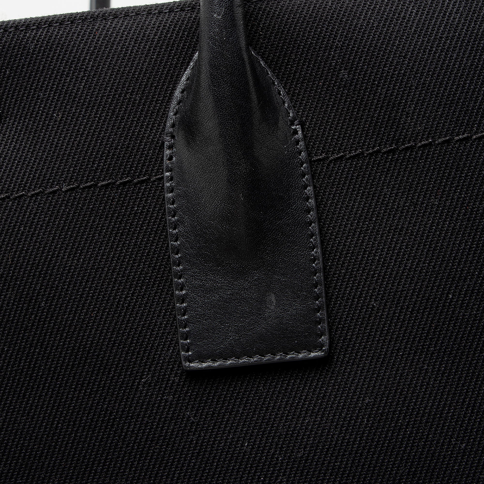 Saint Laurent Canvas Calfskin Rive Gauche Large Tote