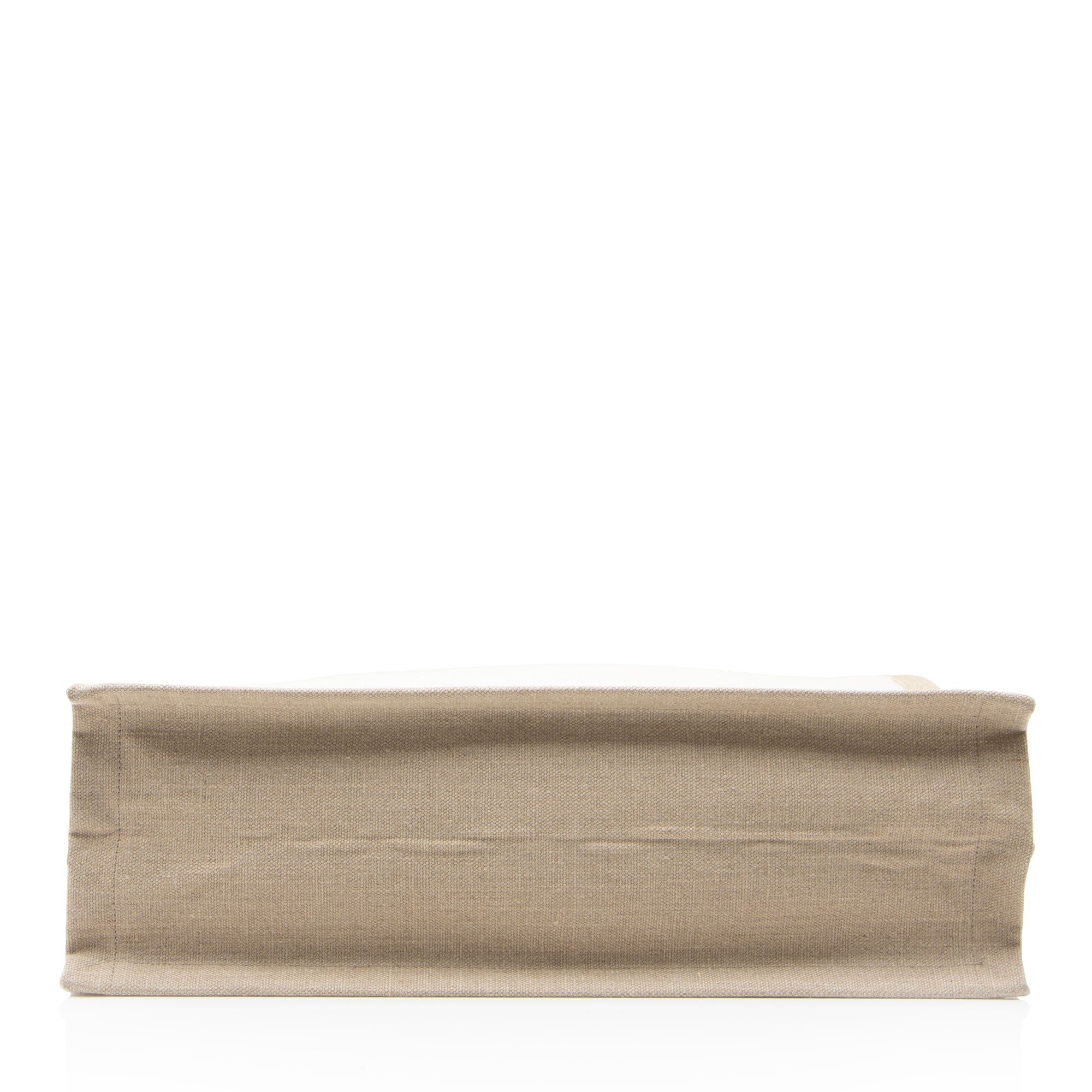 Saint Laurent Canvas Calfskin Rive Gauche Large Tote