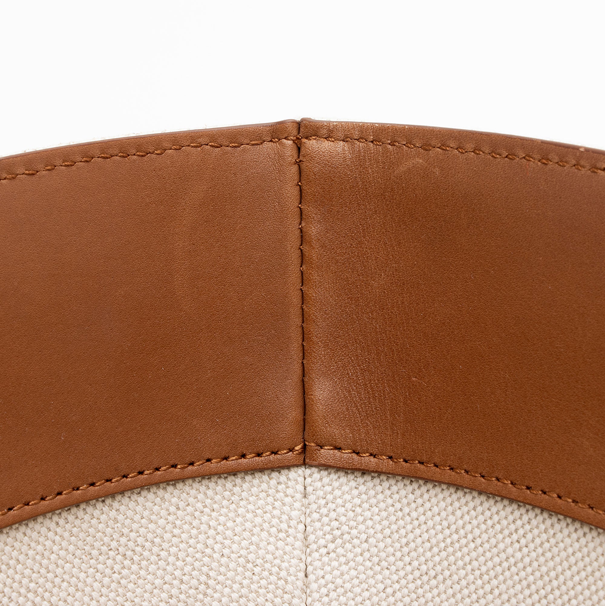 Saint Laurent Canvas Calfskin Trapezoid Rive Gauche Tote