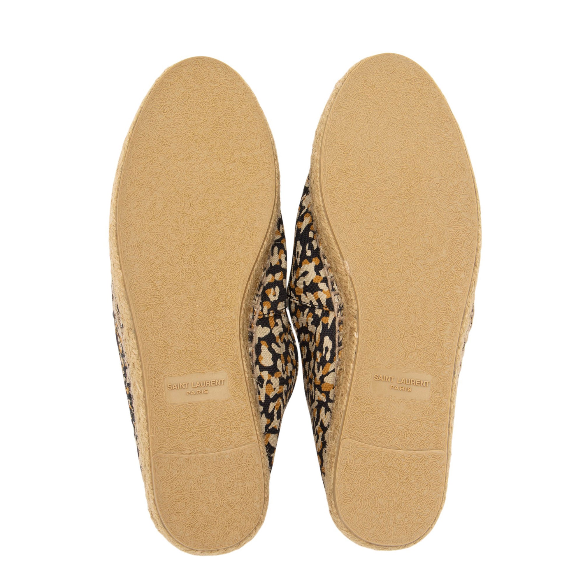 Saint Laurent Canvas Leopard Print Espadrilles - Size 6.5 / 36.5