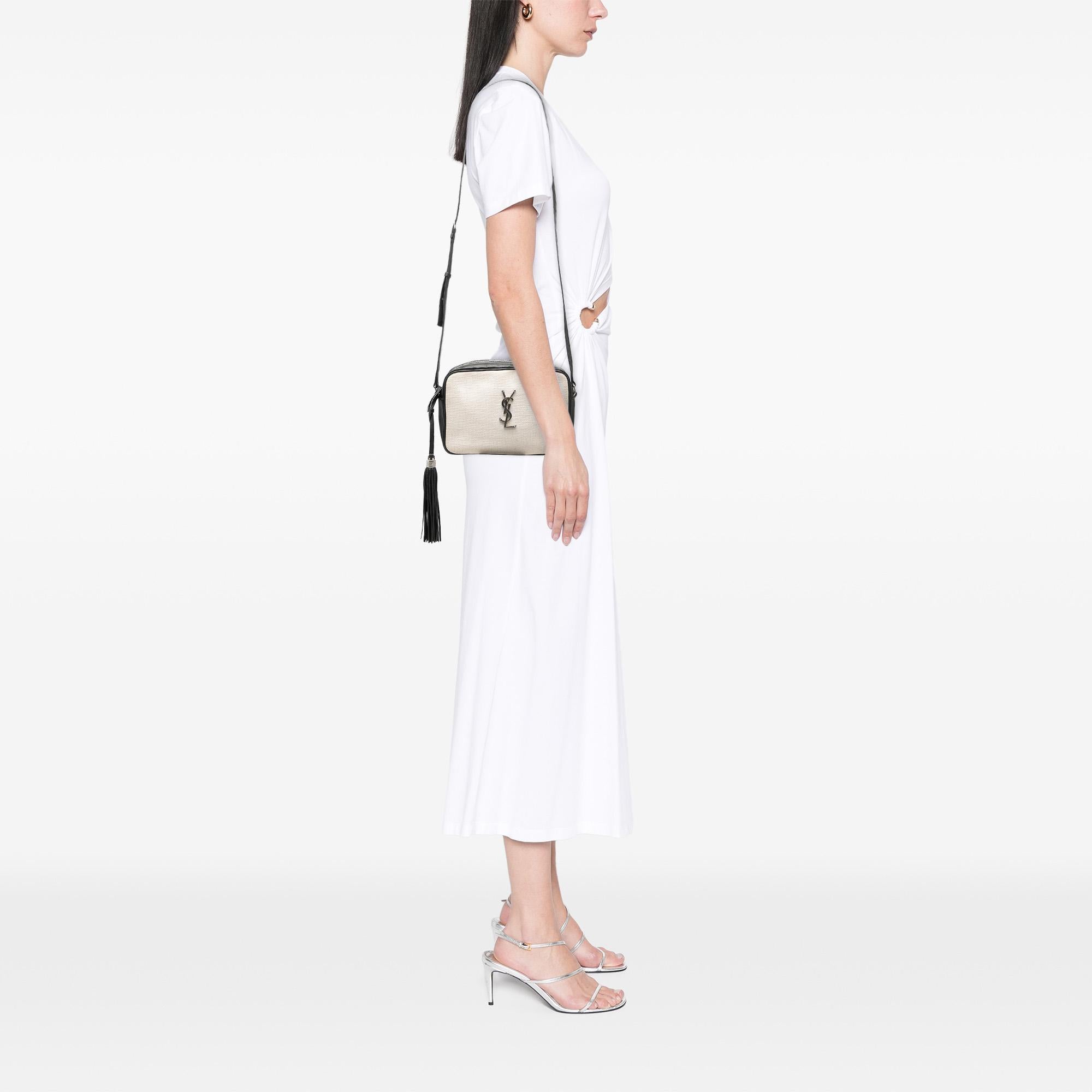 Saint Laurent Canvas Monogram Lou Camera Bag