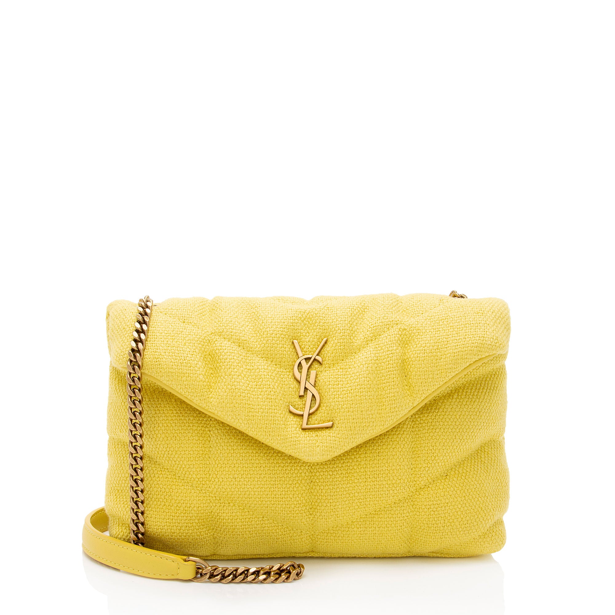 Saint Laurent Canvas Monogram Puffer LouLou Toy Shoulder Bag (SHF-k1xZIv)