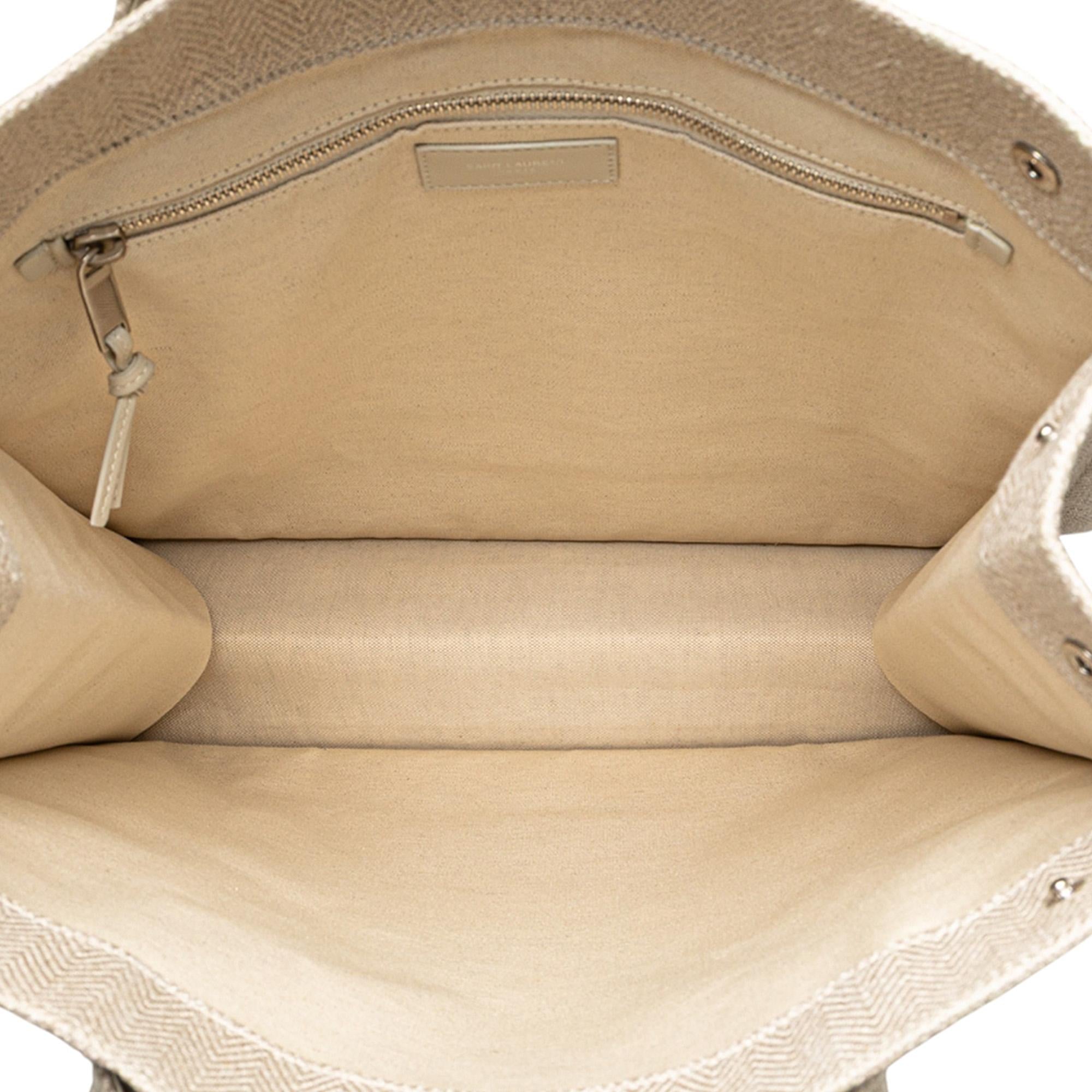 Saint Laurent Canvas Rive Gauche North South Tote