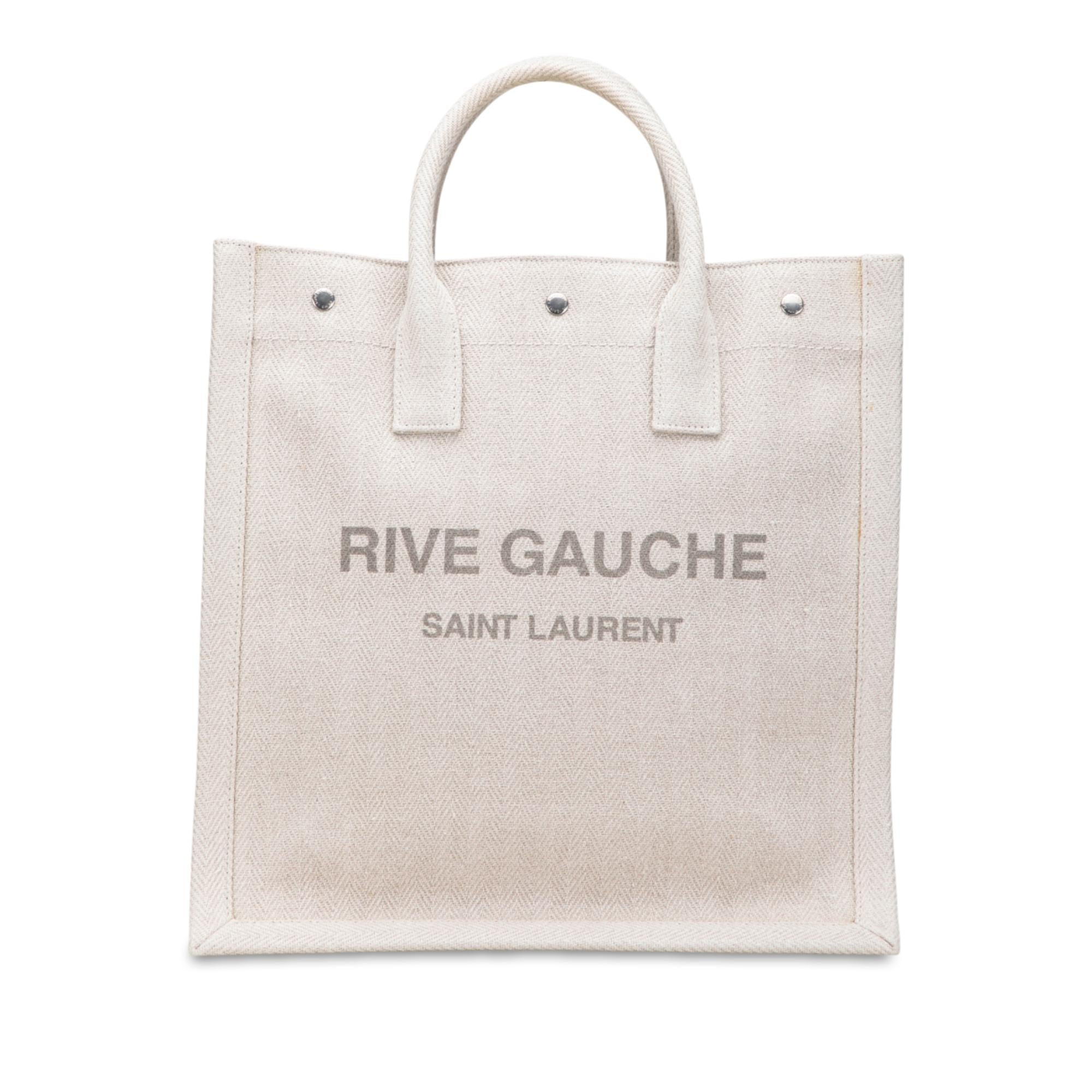 Saint Laurent Canvas Rive Gauche North South Tote
