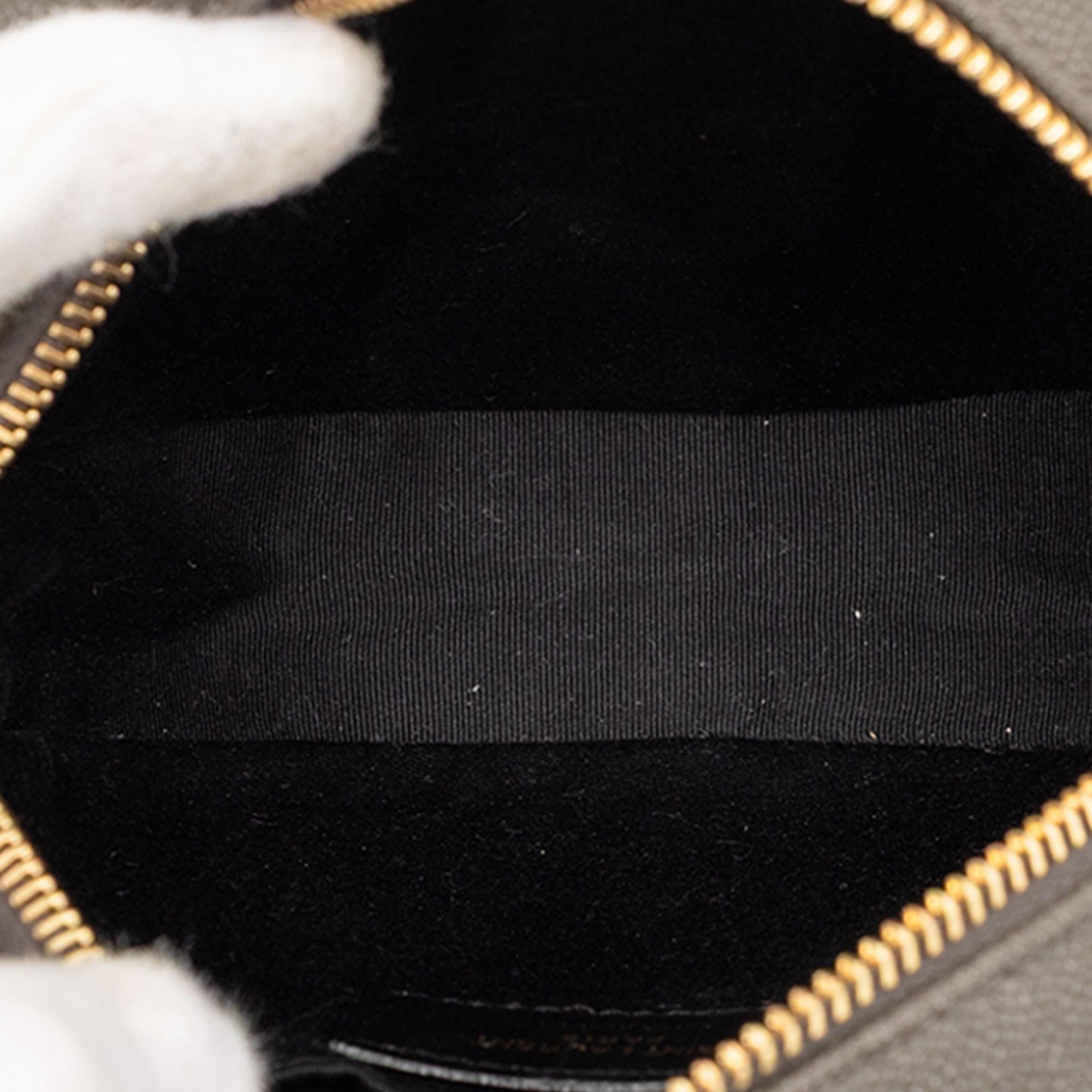 Saint Laurent Chevron Grain De Poudre Round Vinyle Camera Bag