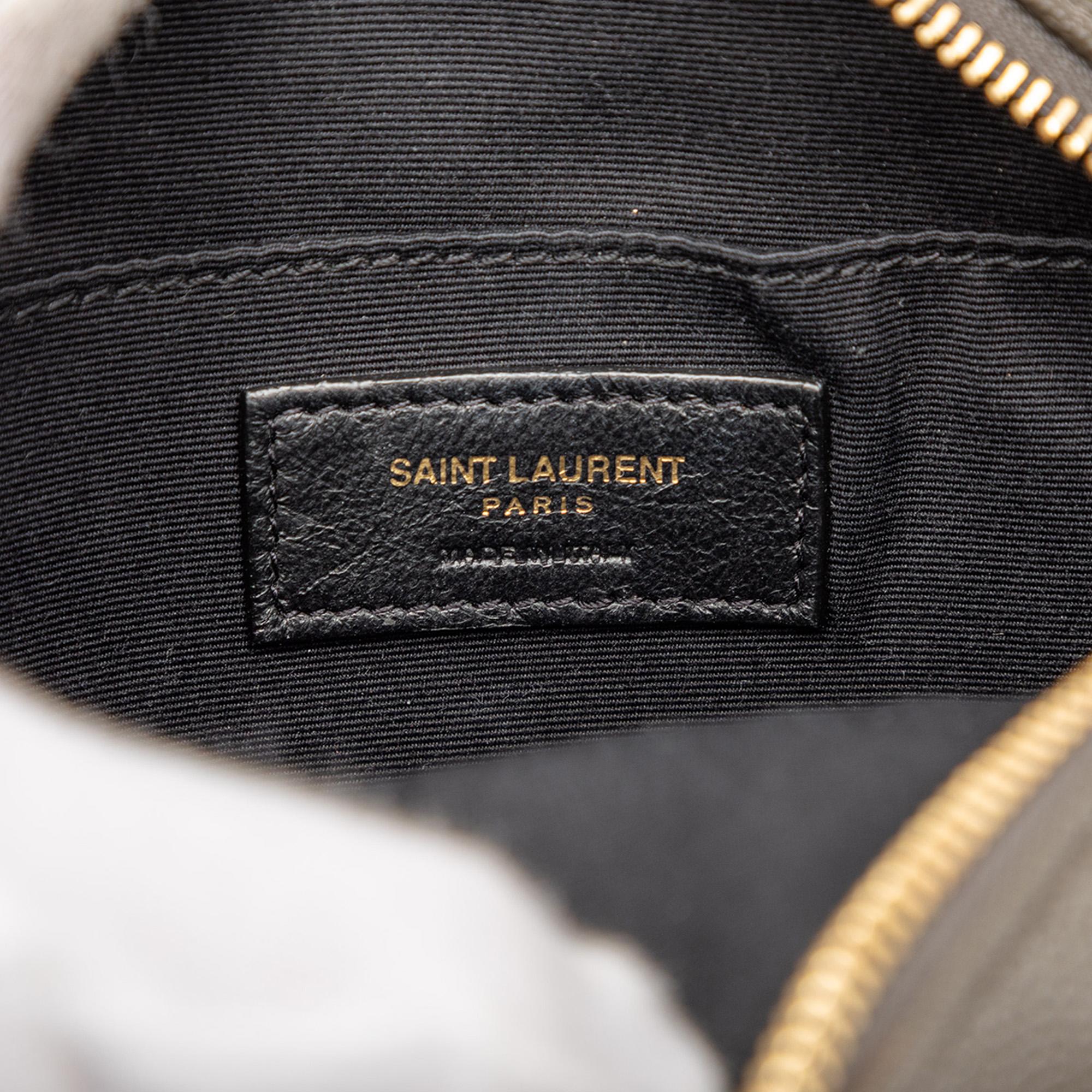 Saint Laurent Chevron Grain De Poudre Round Vinyle Camera Bag