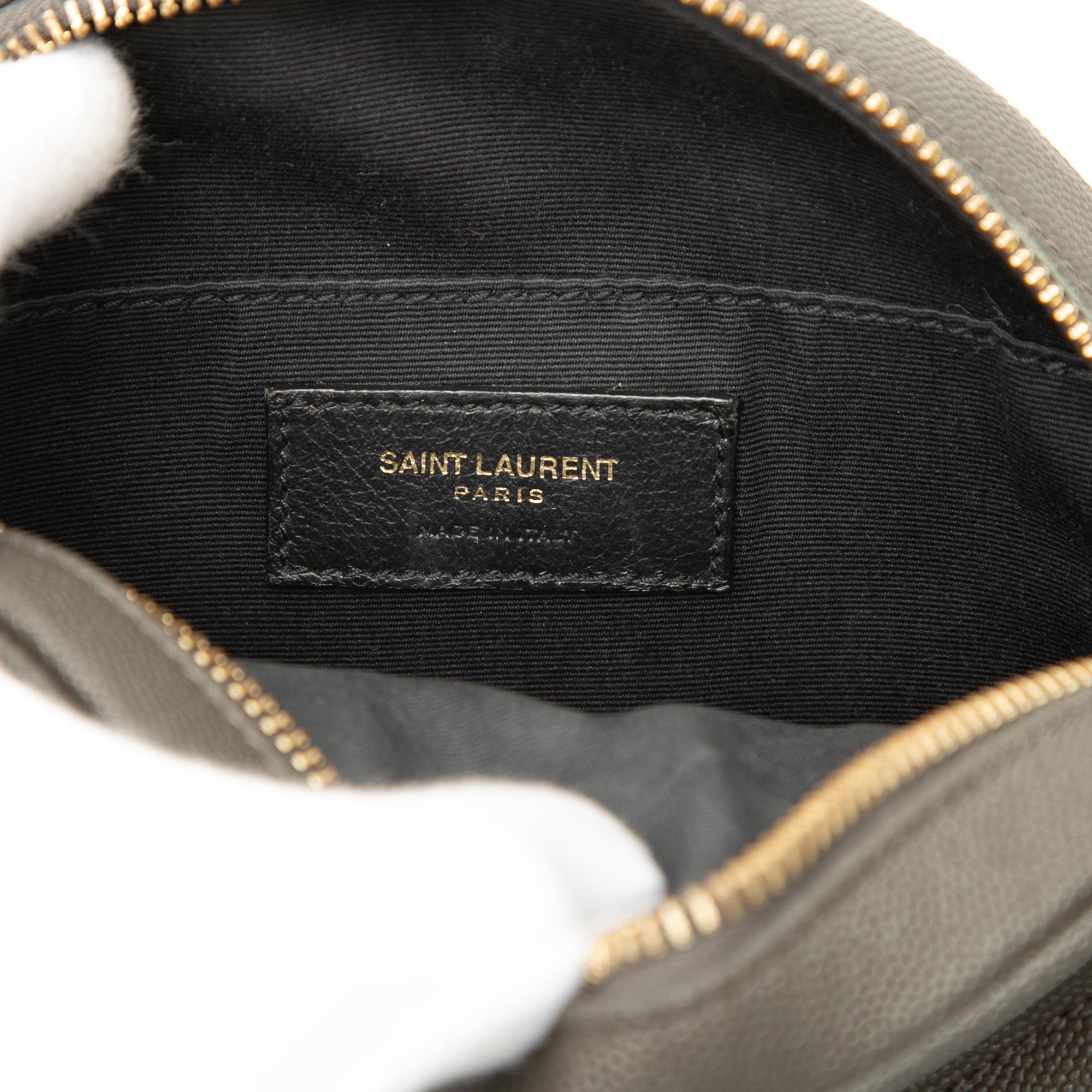 Saint Laurent Chevron Grain De Poudre Round Vinyle Camera Bag