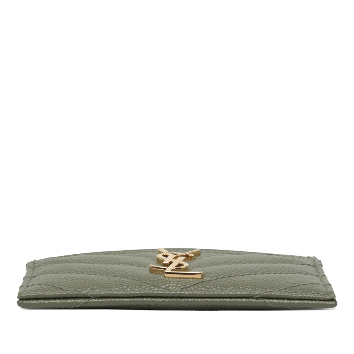 Saint Laurent Chevron Grain de Poudre Cassandre Card Holder