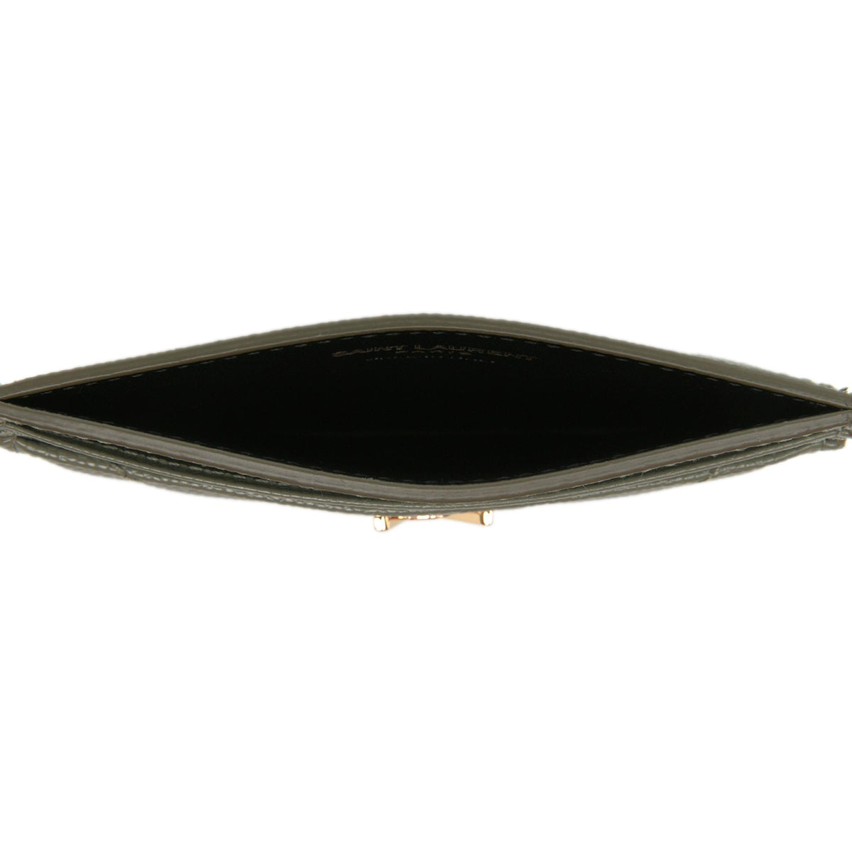 Saint Laurent Chevron Grain de Poudre Cassandre Card Holder