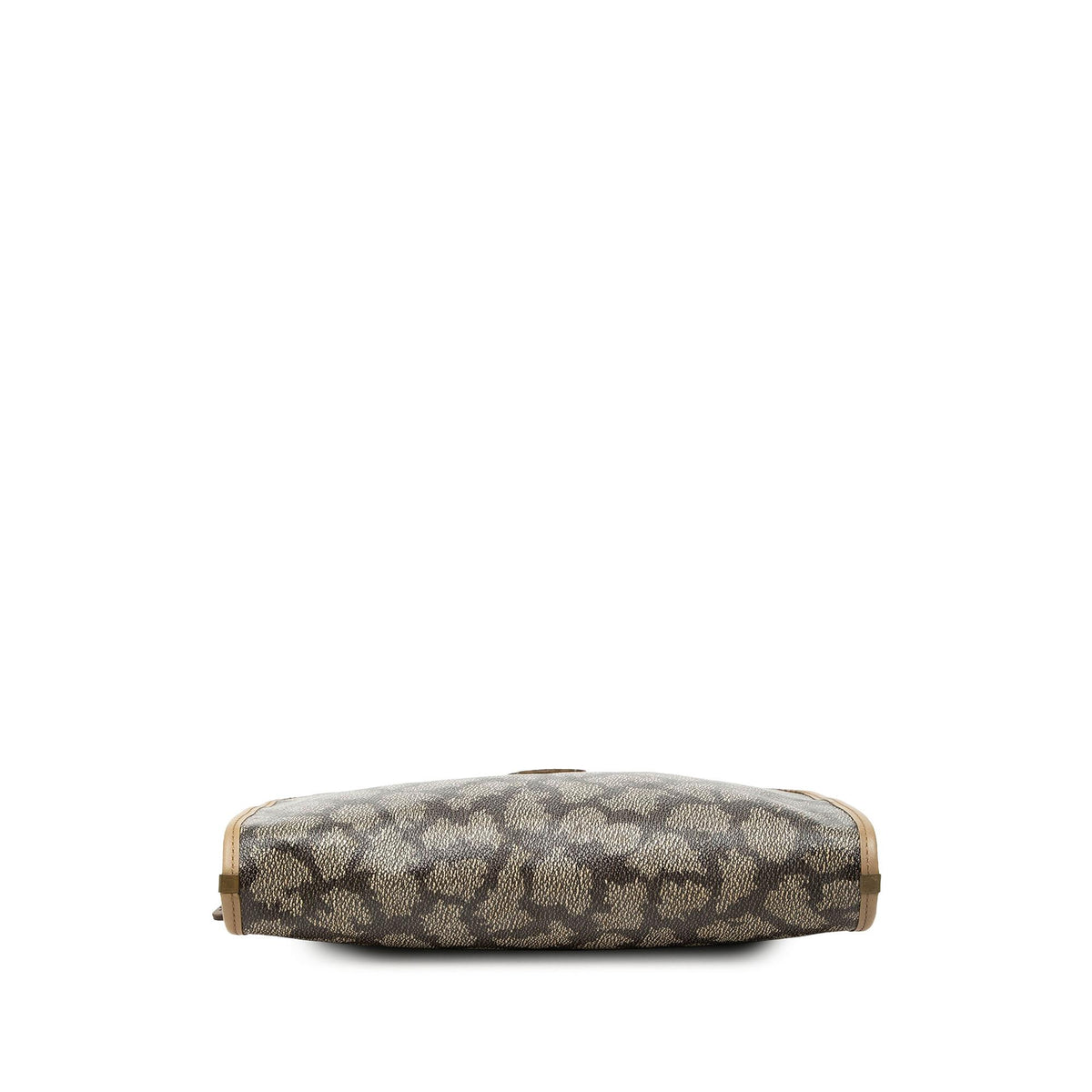 Saint Laurent Coated Canvas Giraffe Print Clutch