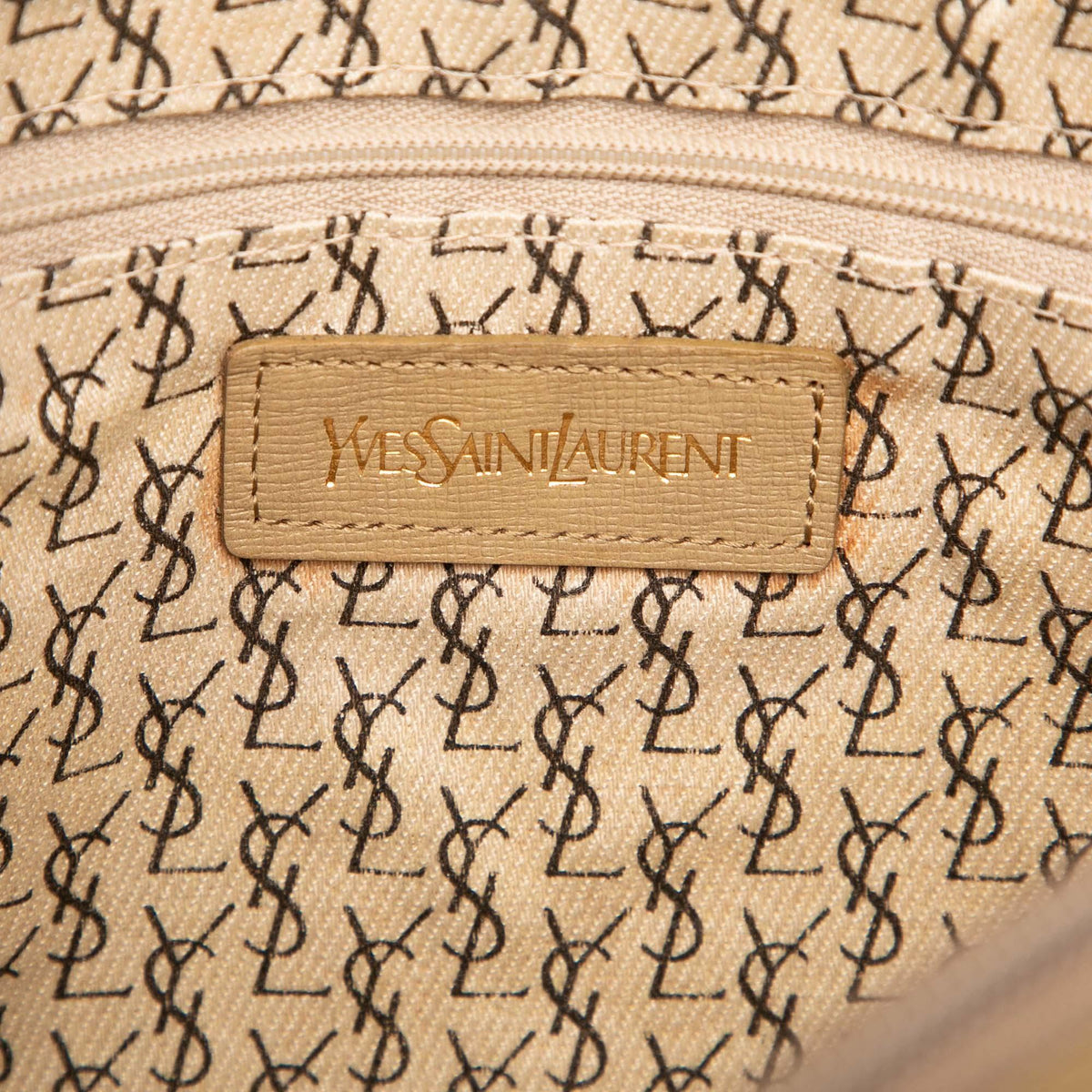 Saint Laurent Coated Canvas Giraffe Print Clutch