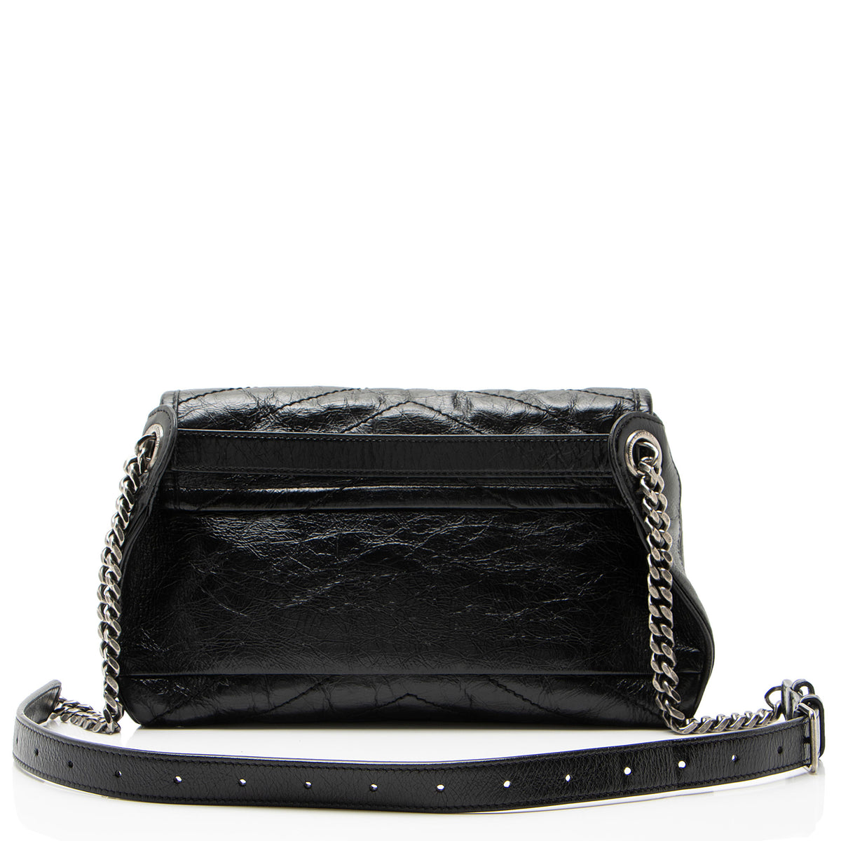 Saint Laurent Crinkled Calfskin Monogram Niki Belt Bag