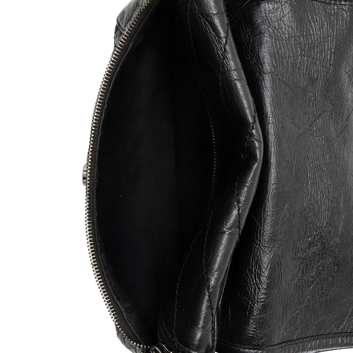 Saint Laurent Crinkled Calfskin Monogram Niki Belt Bag