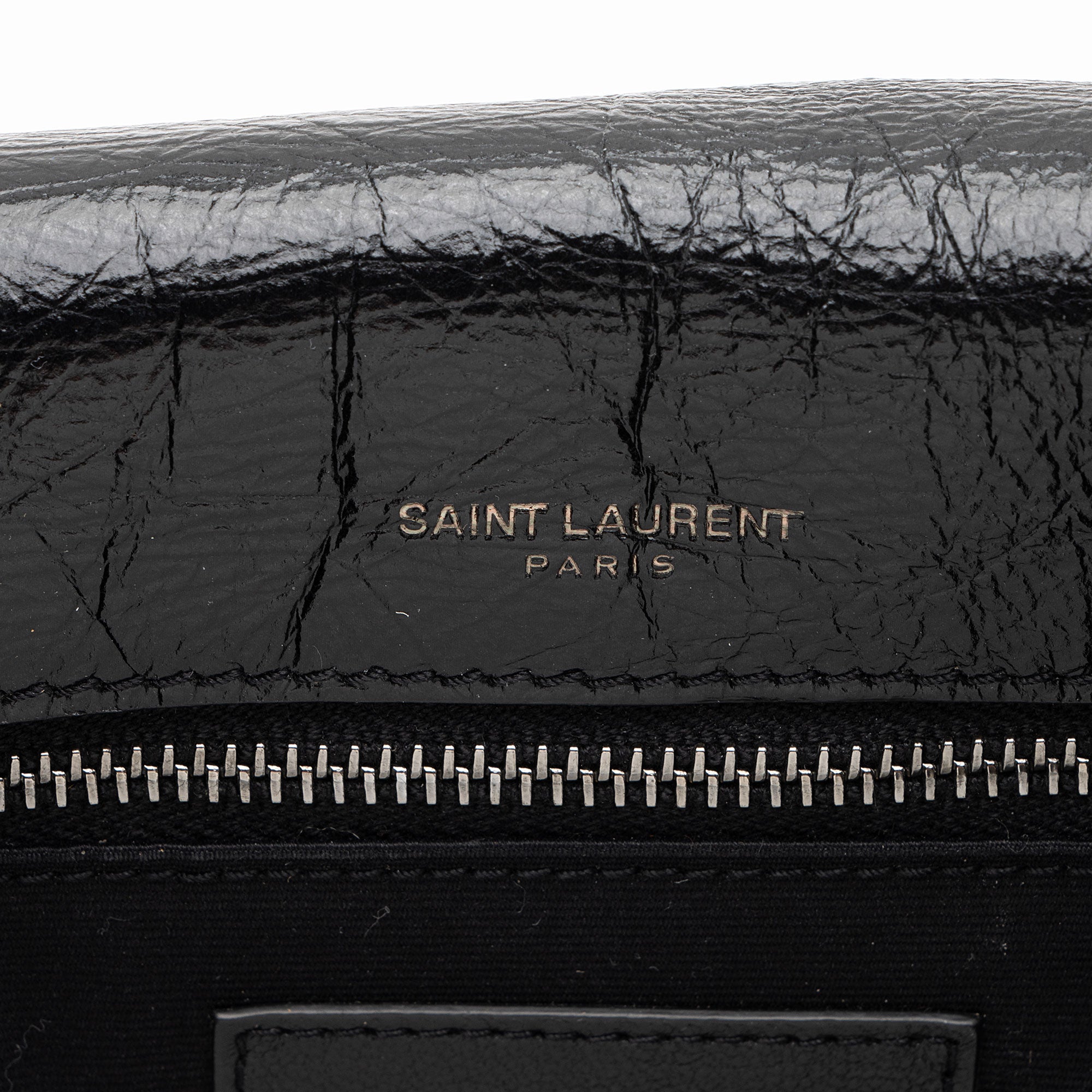 Saint Laurent Crinkled Calfskin Monogram Niki Medium Shoulder Bag
