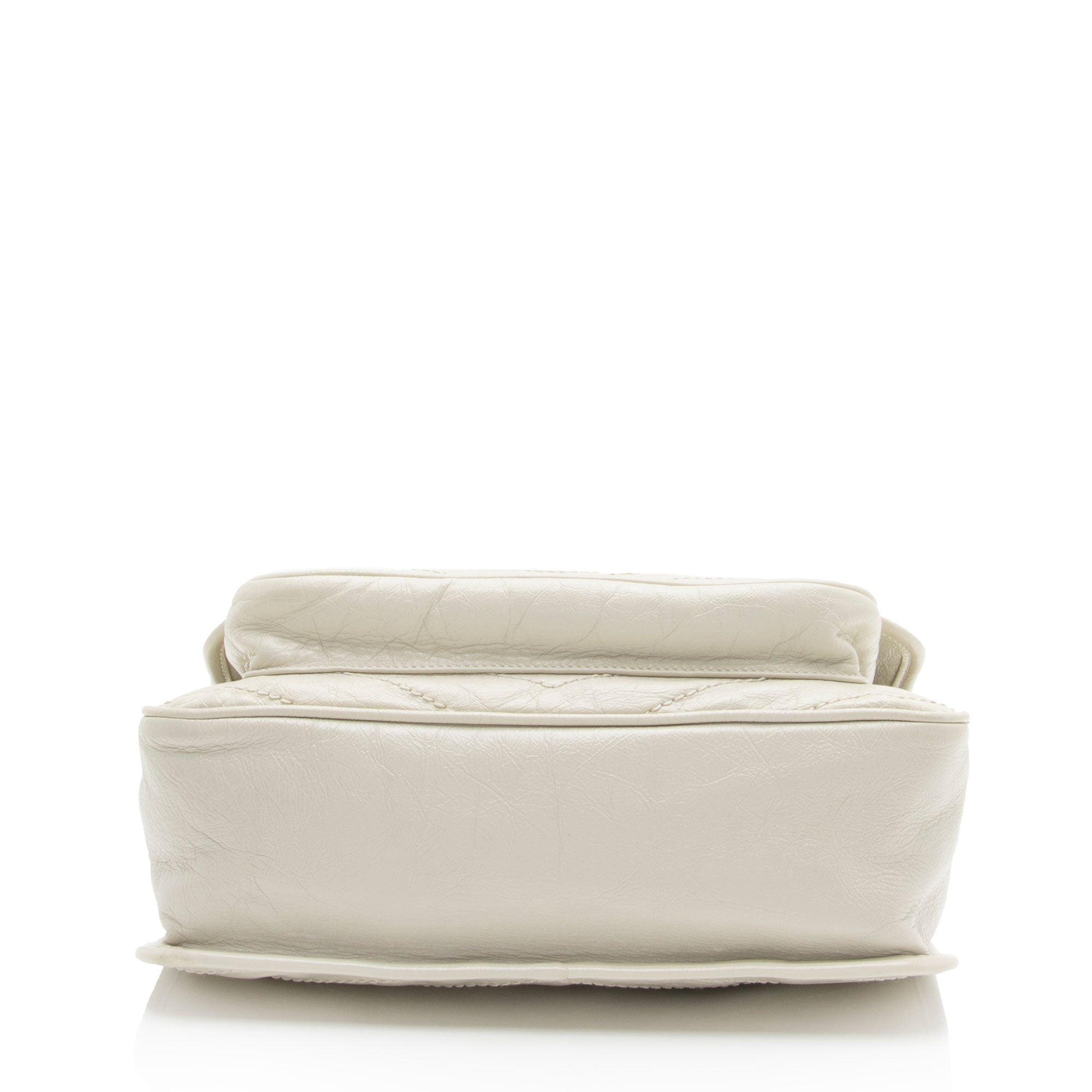 Saint Laurent Crinkled Calfskin Monogram Niki Medium Shoulder Bag