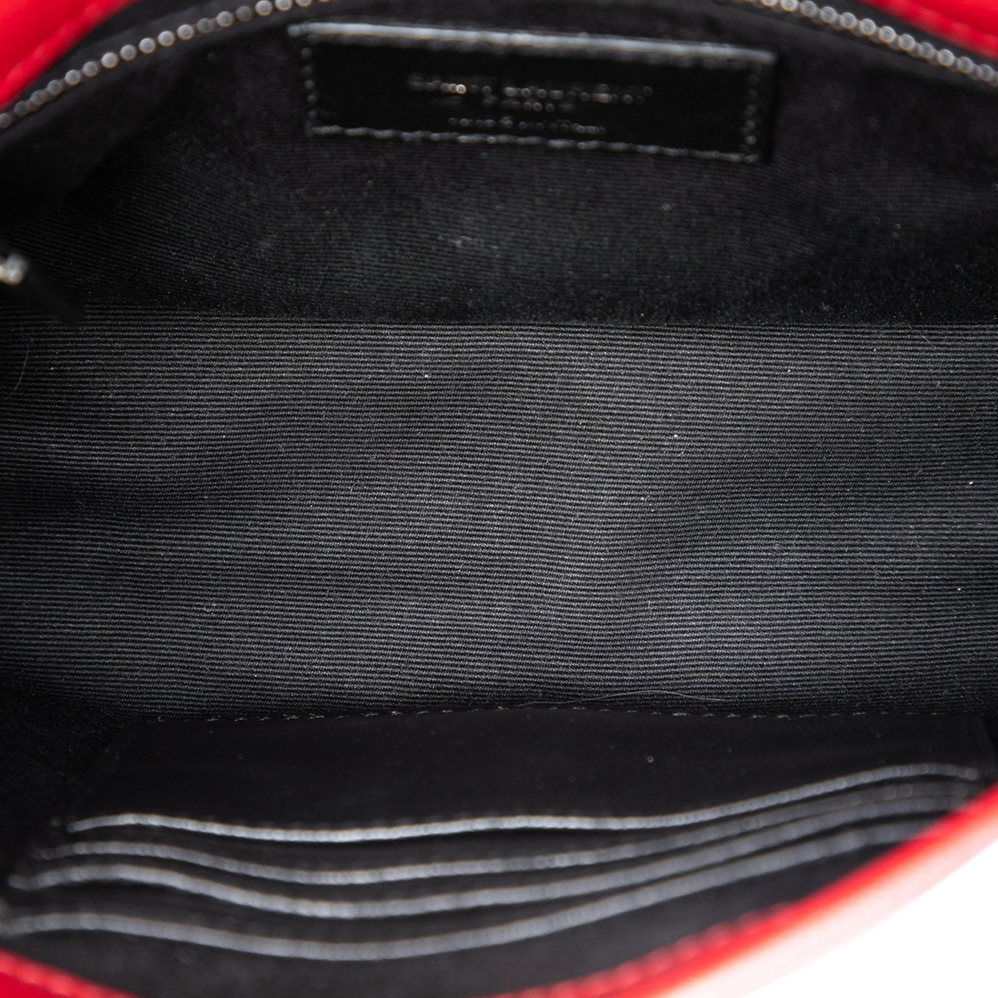 Saint Laurent Crinkled Calfskin Niki Wallet on Chain