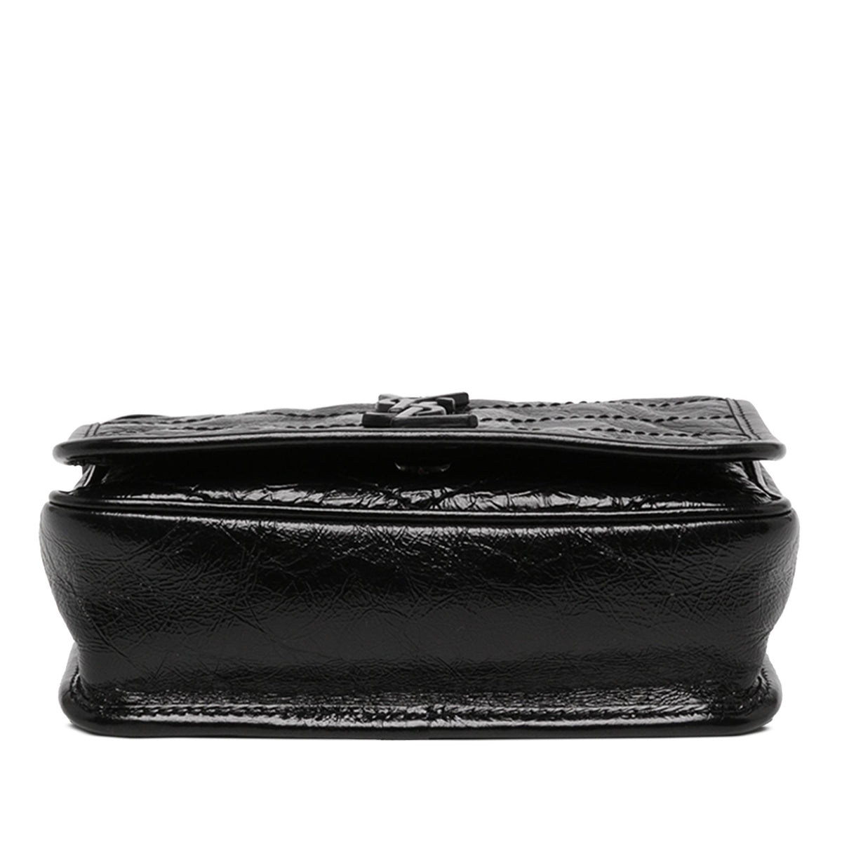 Saint Laurent Crinkled Calfskin Niki Wallet on Chain