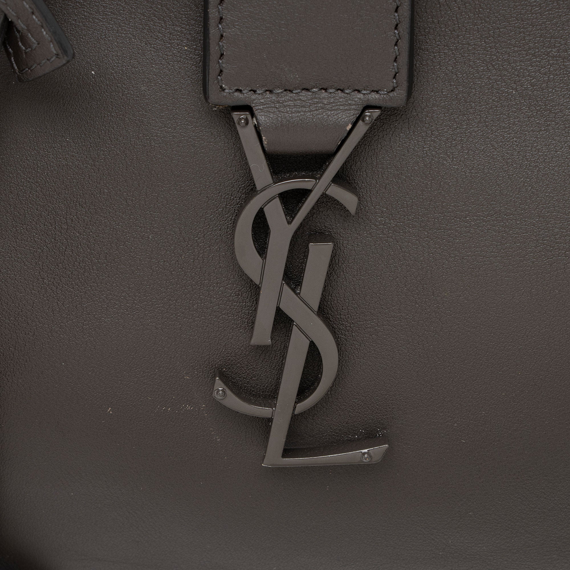 Saint Laurent Croc Embossed Calfskin Monogram Classic Cabas Downtown Small Tote