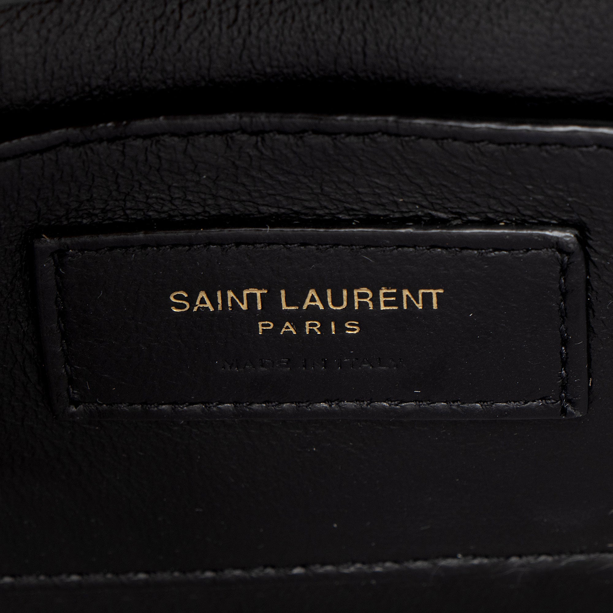 Saint Laurent Croc Embossed Leather Monogram Cassandra Mini Top Handle