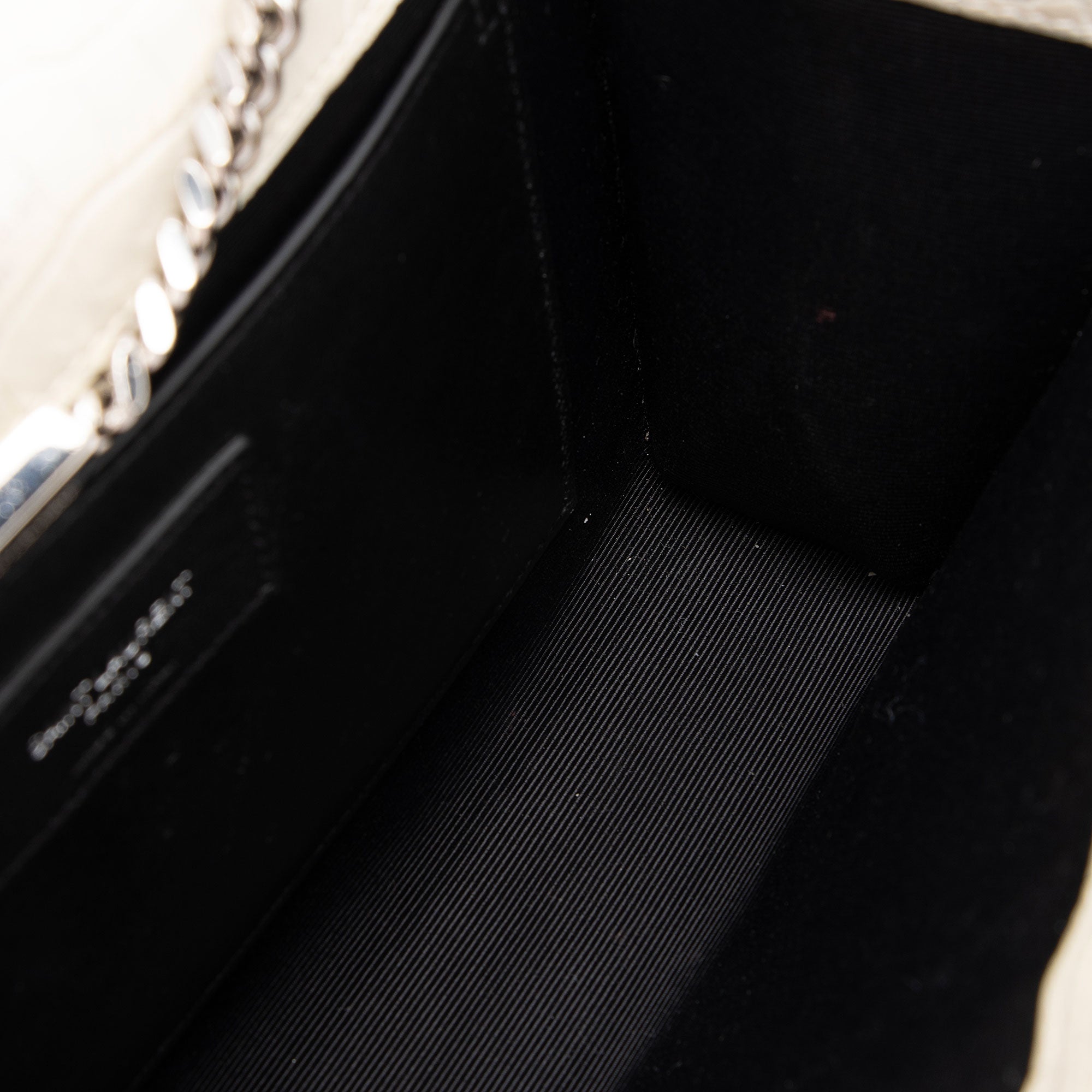 Saint Laurent Croc Embossed Leather Monogram Kate Tassel Medium Shoulder Bag (SHF-38szZN)