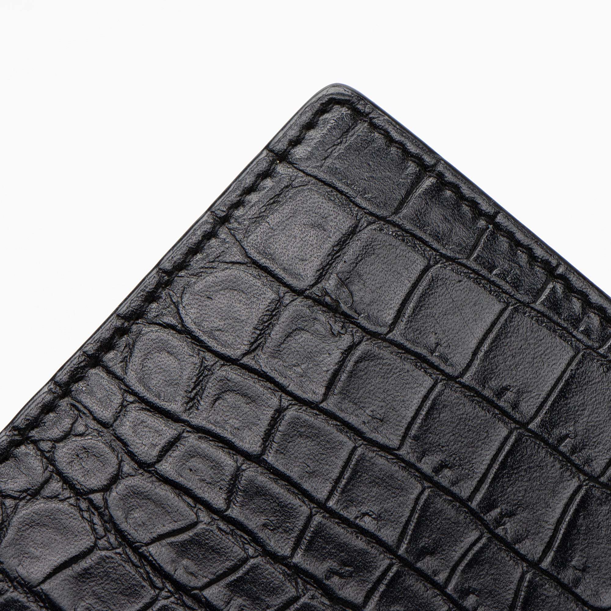 Saint Laurent Croc Embossed Leather Monogram Kate Tassel (SHF-fsD46M)