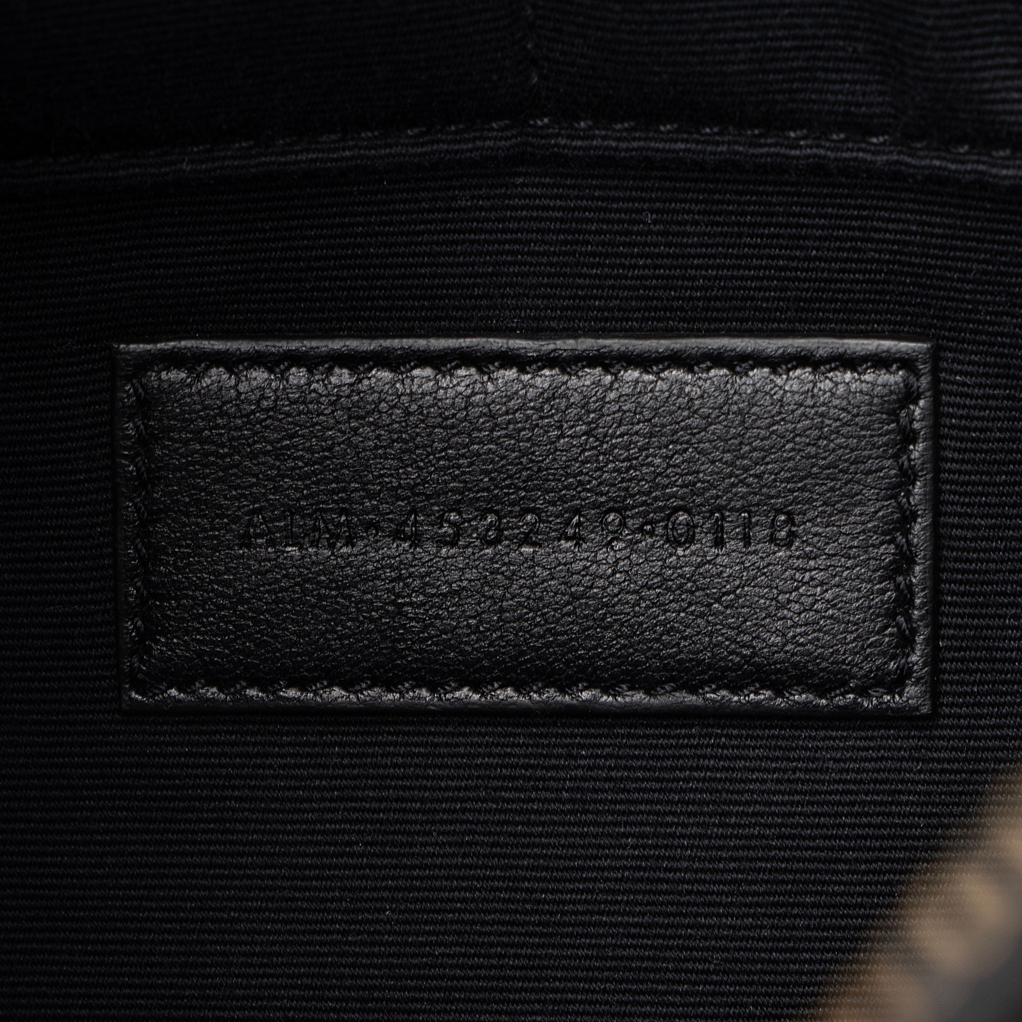 Saint Laurent Croc Embossed Leather Monogram Large Zip Pouch