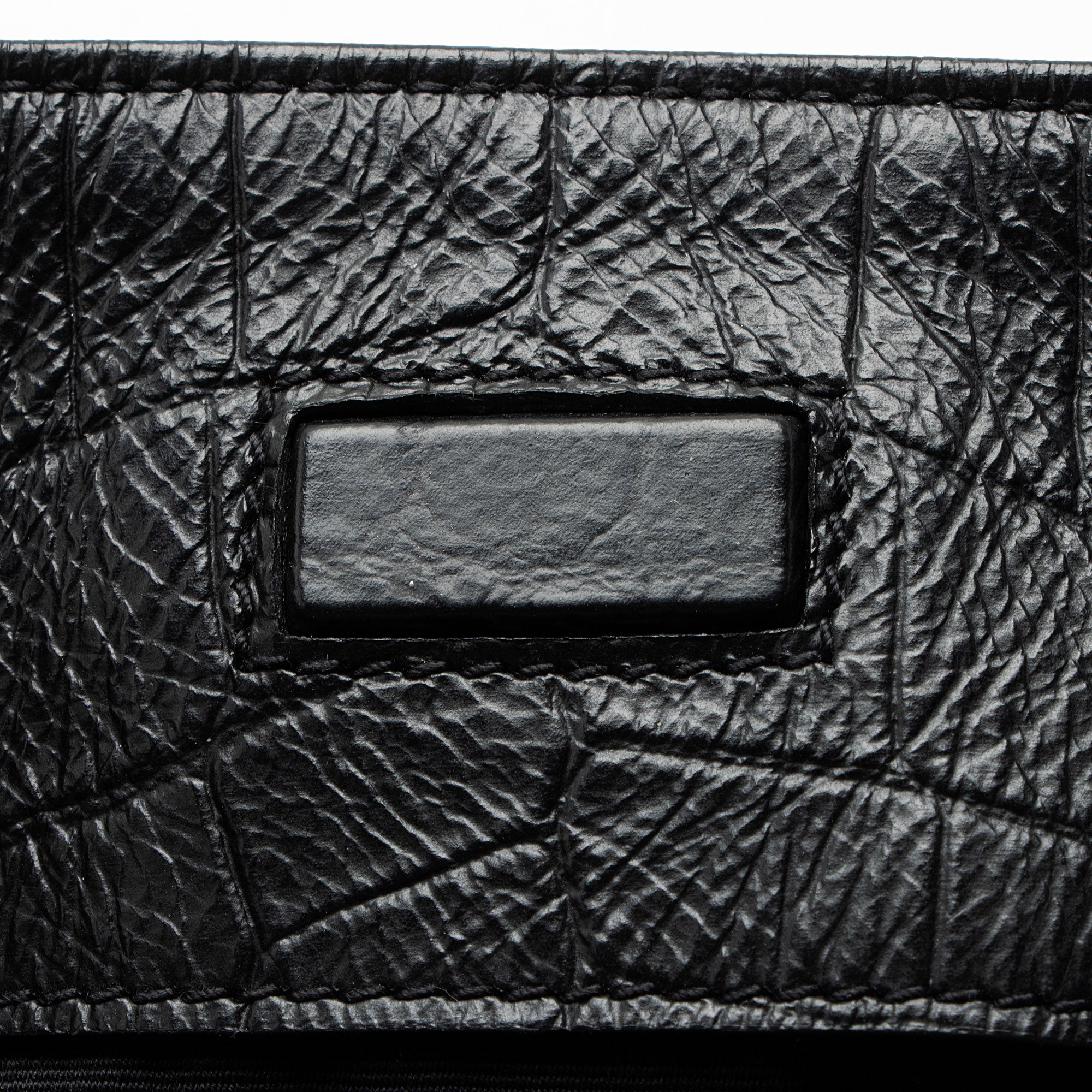 Saint Laurent Croc Embossed Leather Monogram Niki Large Shopping Tote