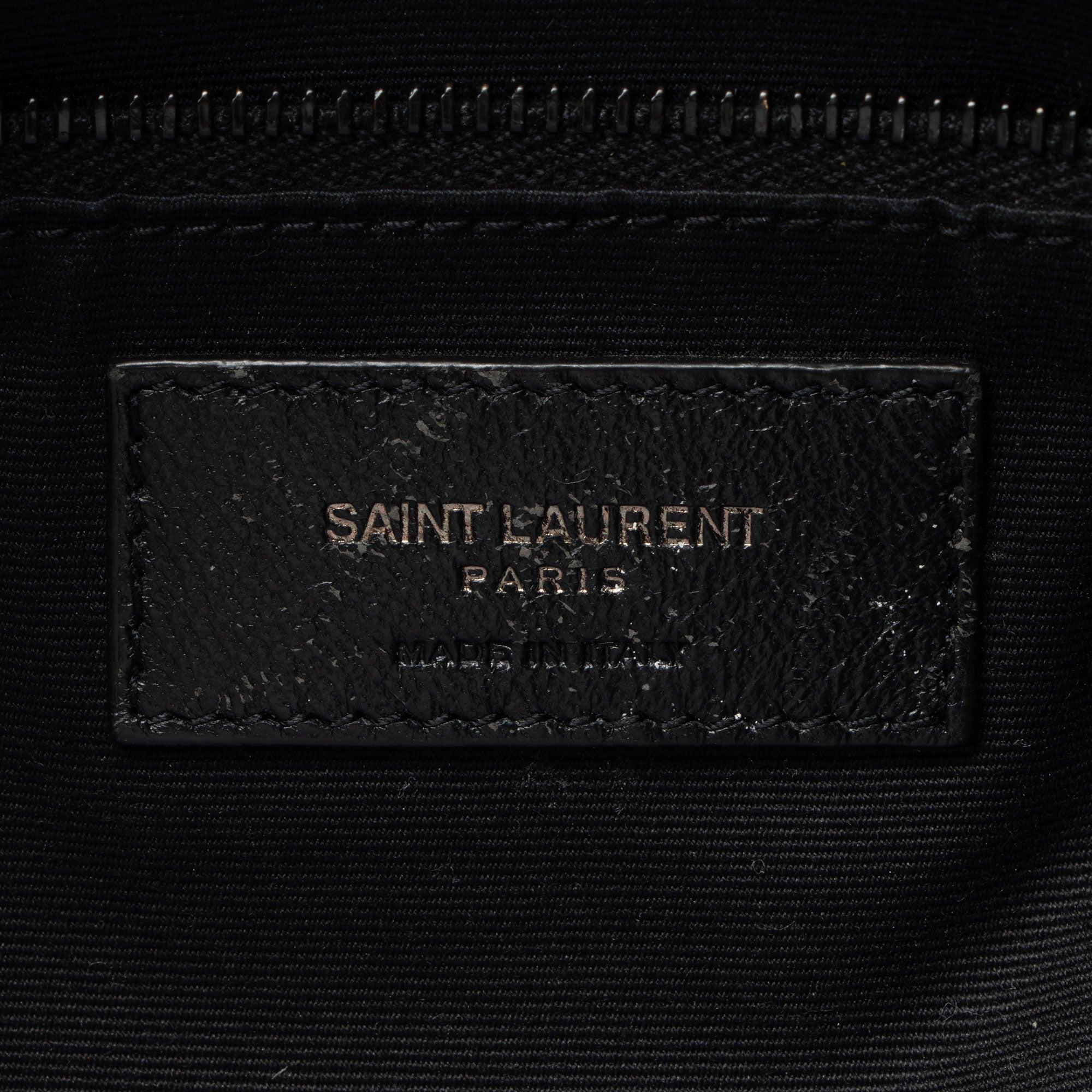 Saint Laurent Croc Embossed Leather Monogram Niki Large Shopping Tote