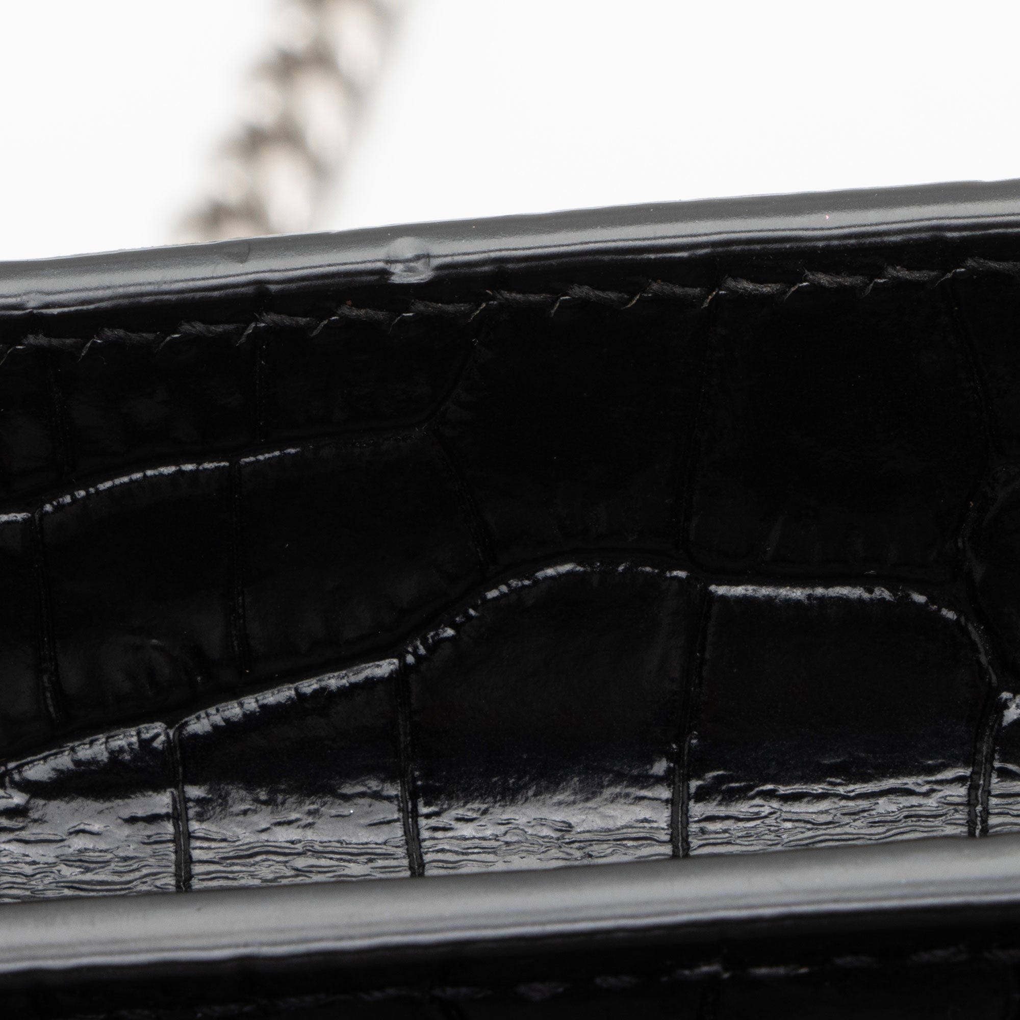 Saint Laurent Croc Embossed Leather Monogram Sunset Medium Shoulder Bag (SHF-LCdXkt)