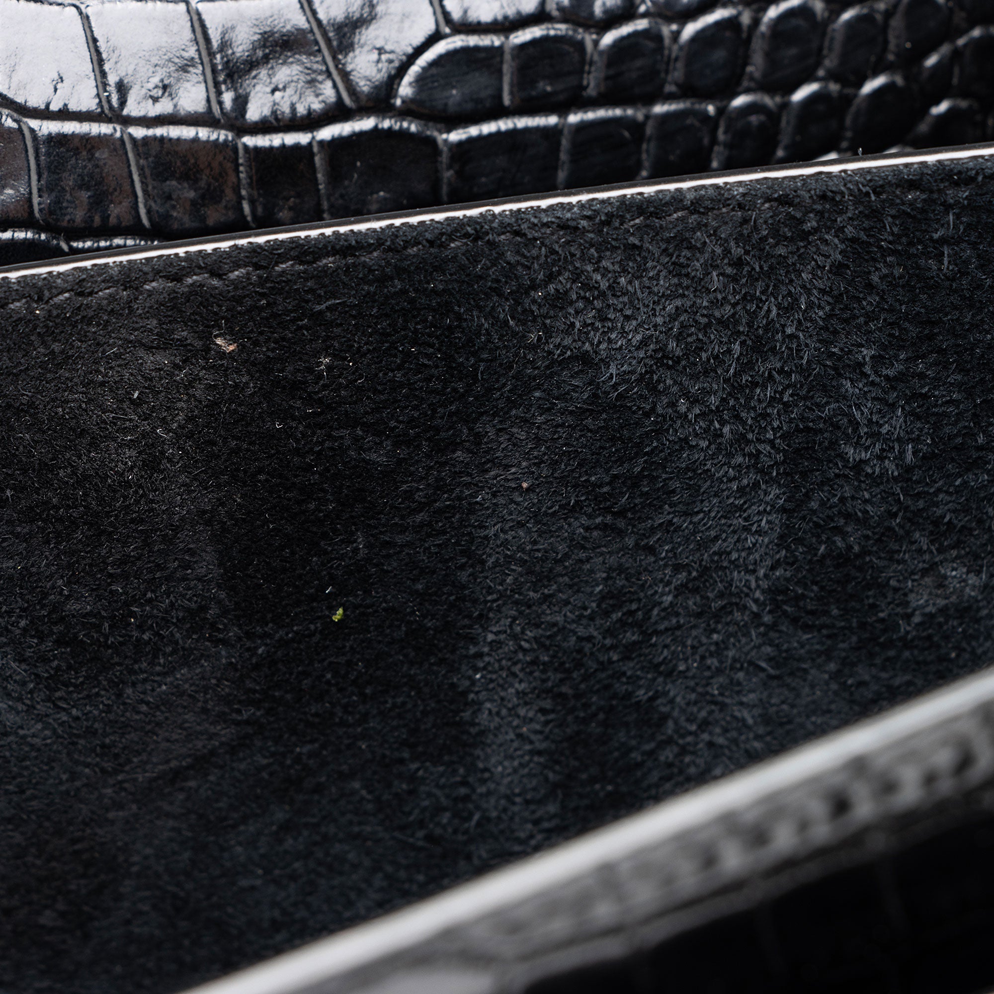 Saint Laurent Croc Embossed Leather Monogram Sunset Medium Shoulder Bag (SHF-LCdXkt)