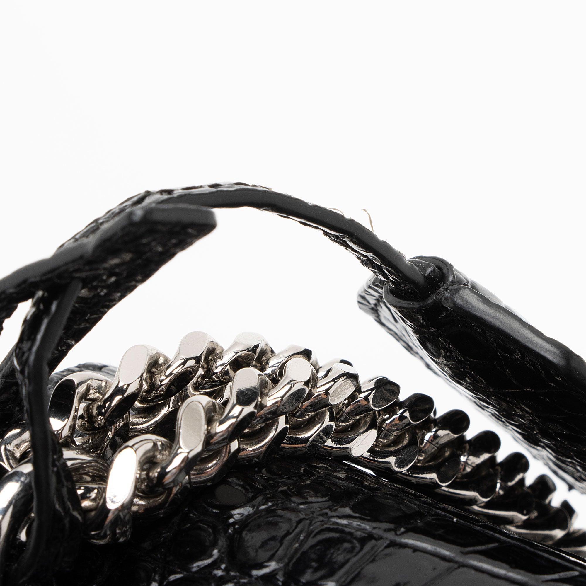 Saint Laurent Croc Embossed Leather Monogram Sunset Medium Shoulder Bag (SHF-LCdXkt)