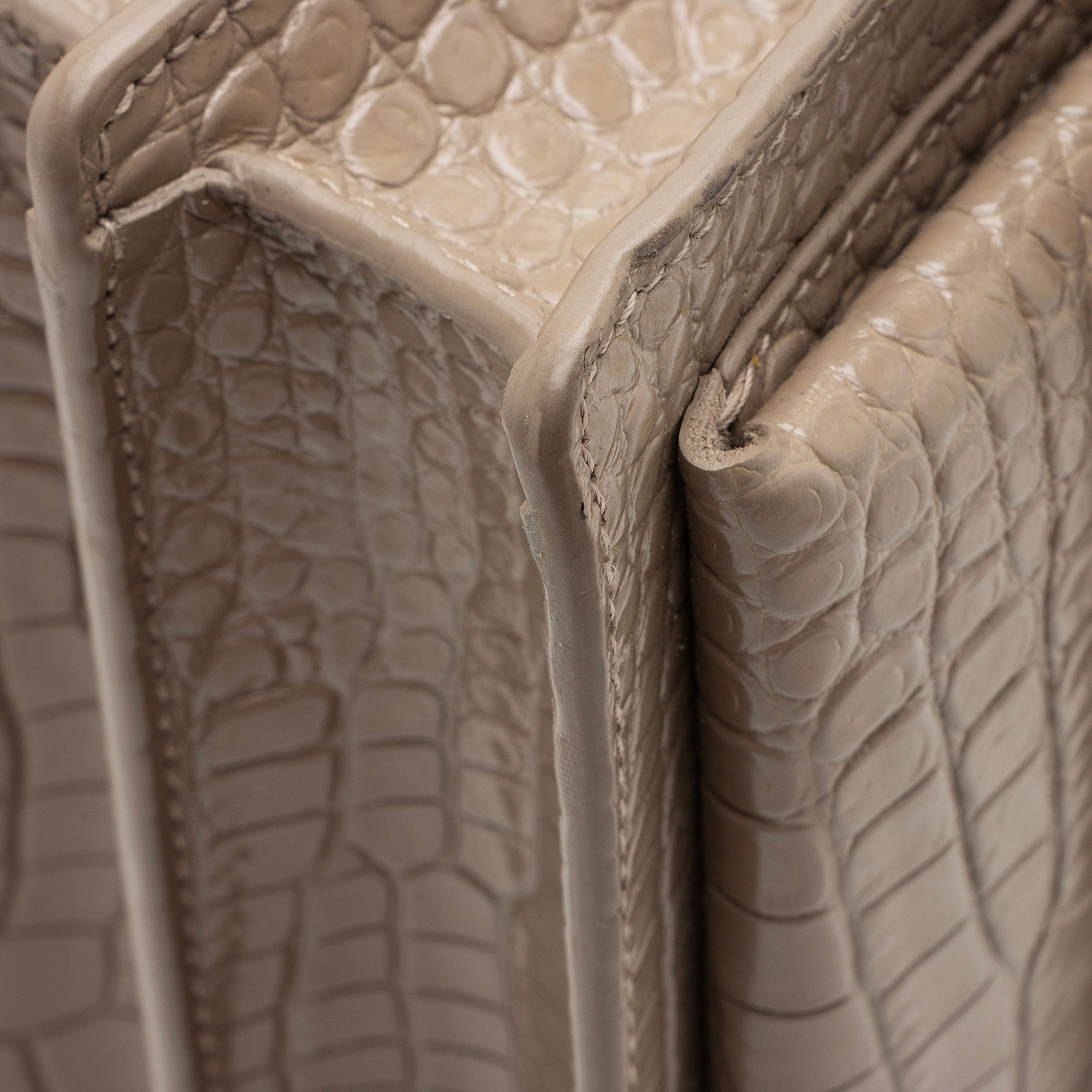 Saint Laurent Croc Embossed Leather Monogram Sunset Medium Shoulder Bag
