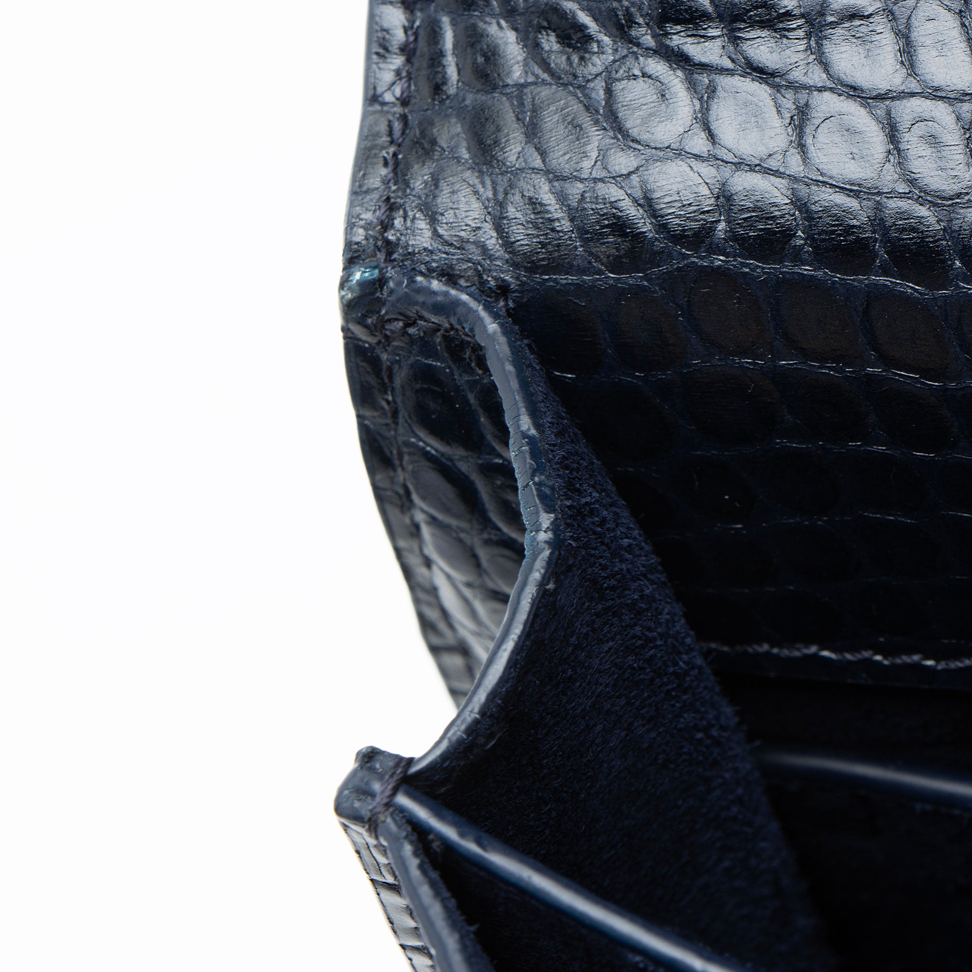 Saint Laurent Croc Embossed Leather Monogram Sunset Medium Shoulder Bag