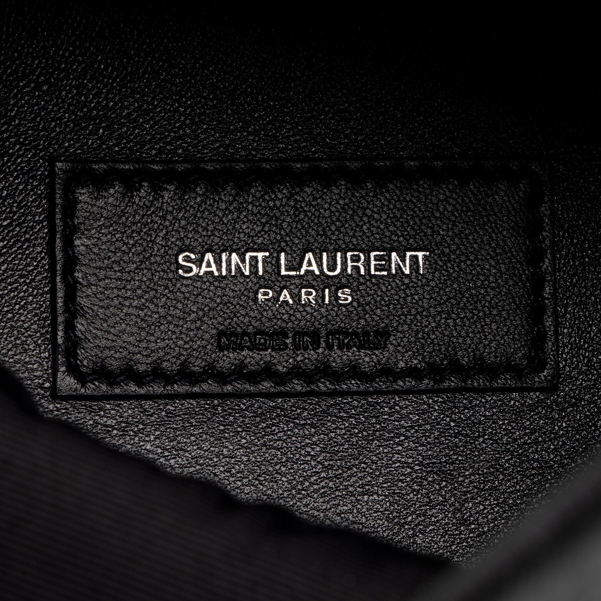 Saint Laurent Croc Embossed Leather West Hollywood Fold Over Clutch