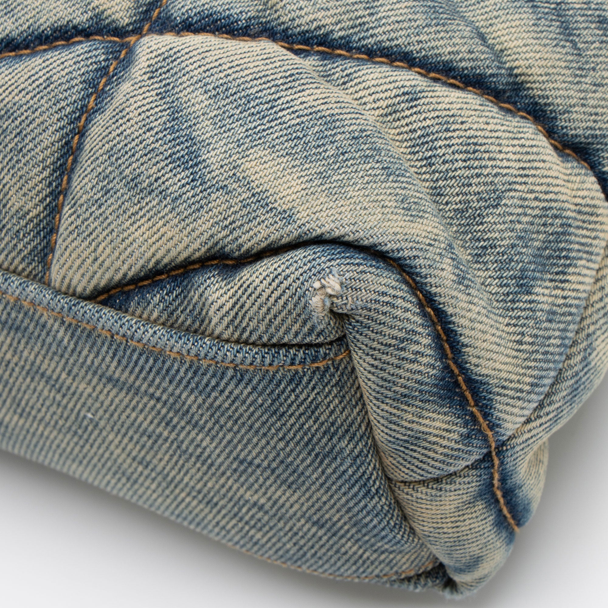 Saint Laurent Denim Monogram Puffer LouLou Shoulder Bag (SHF-StqMjt)