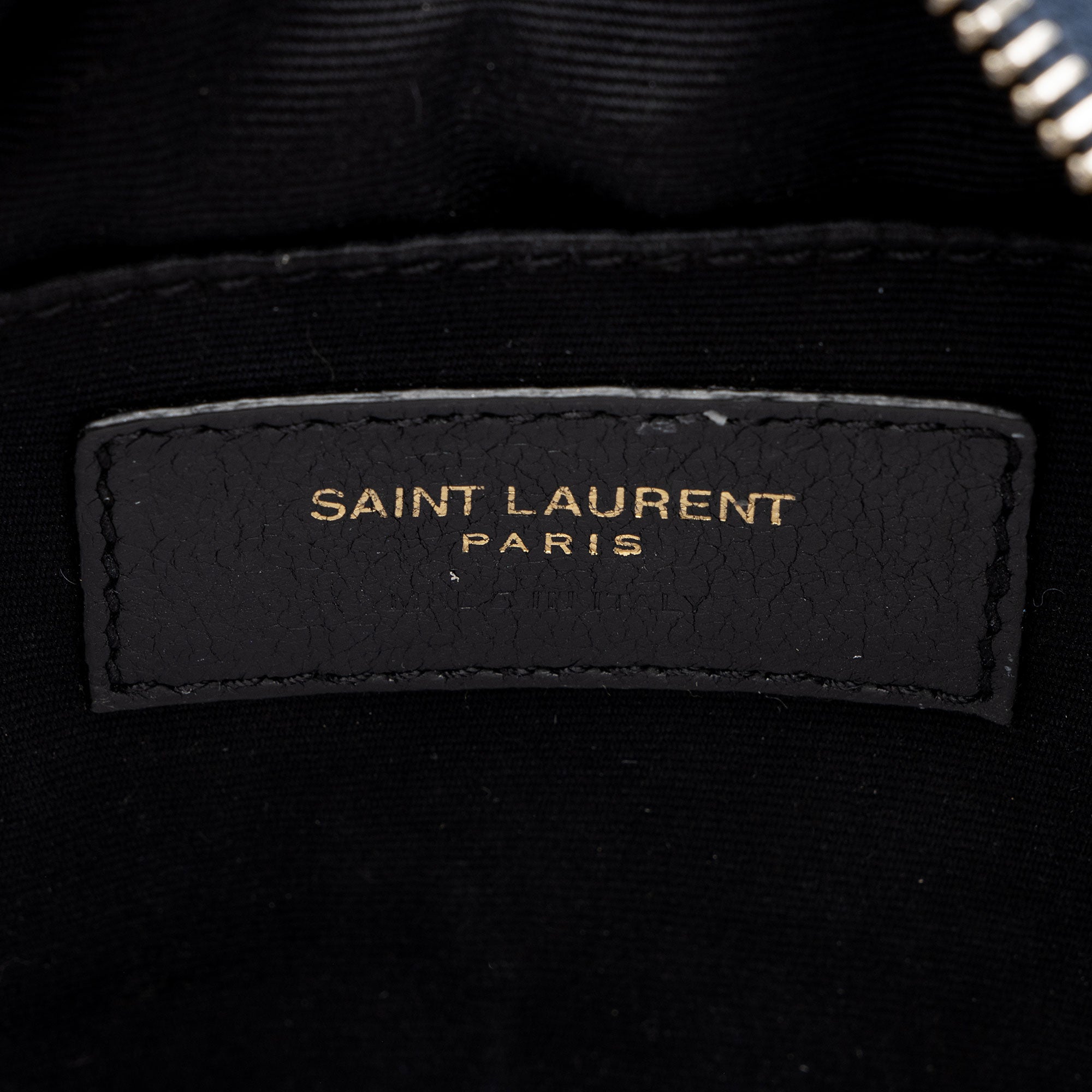 Saint Laurent Denim Monogram Vinyle Round Camera Bag