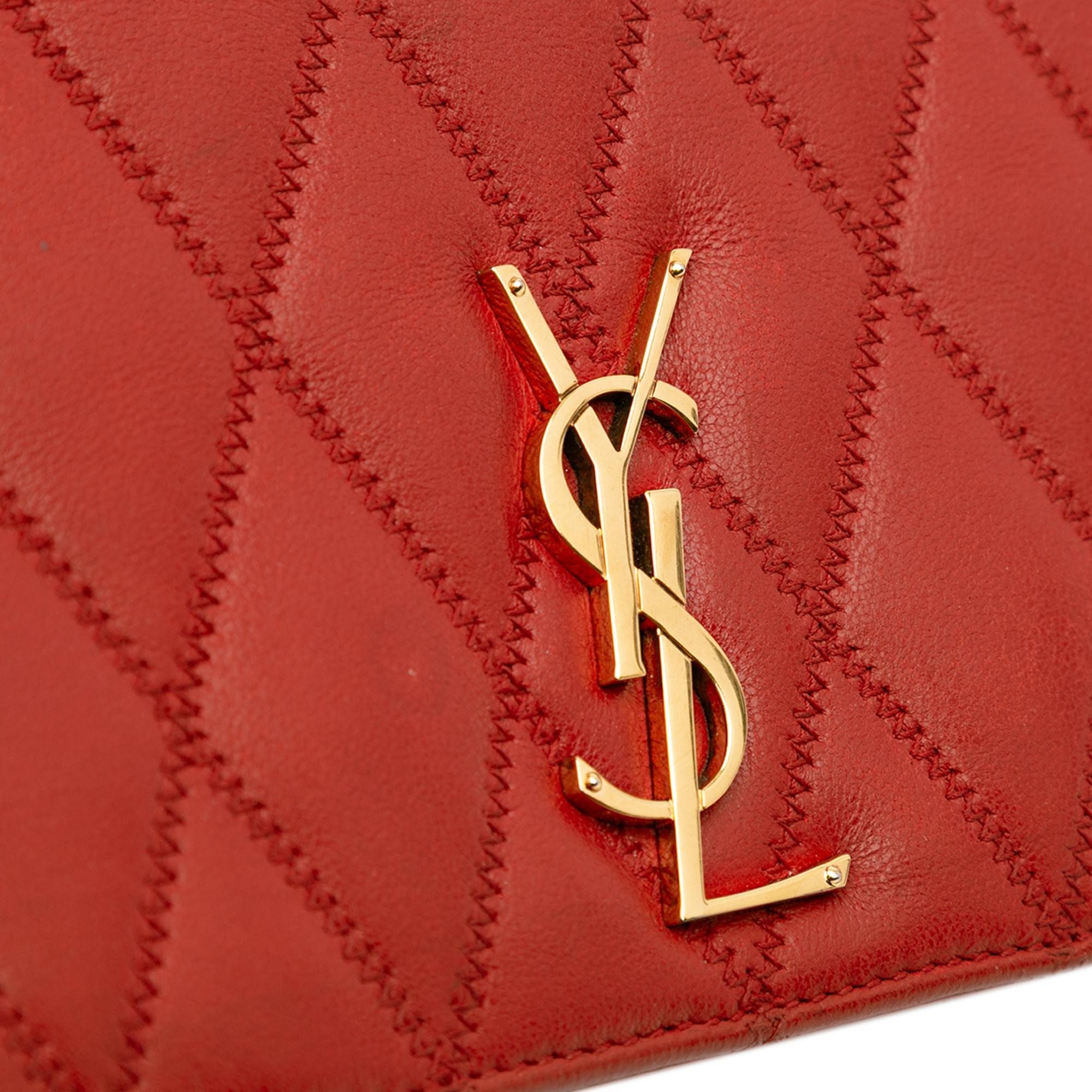 Saint Laurent Diamond Quilted Lambskin Angie Chain Bag