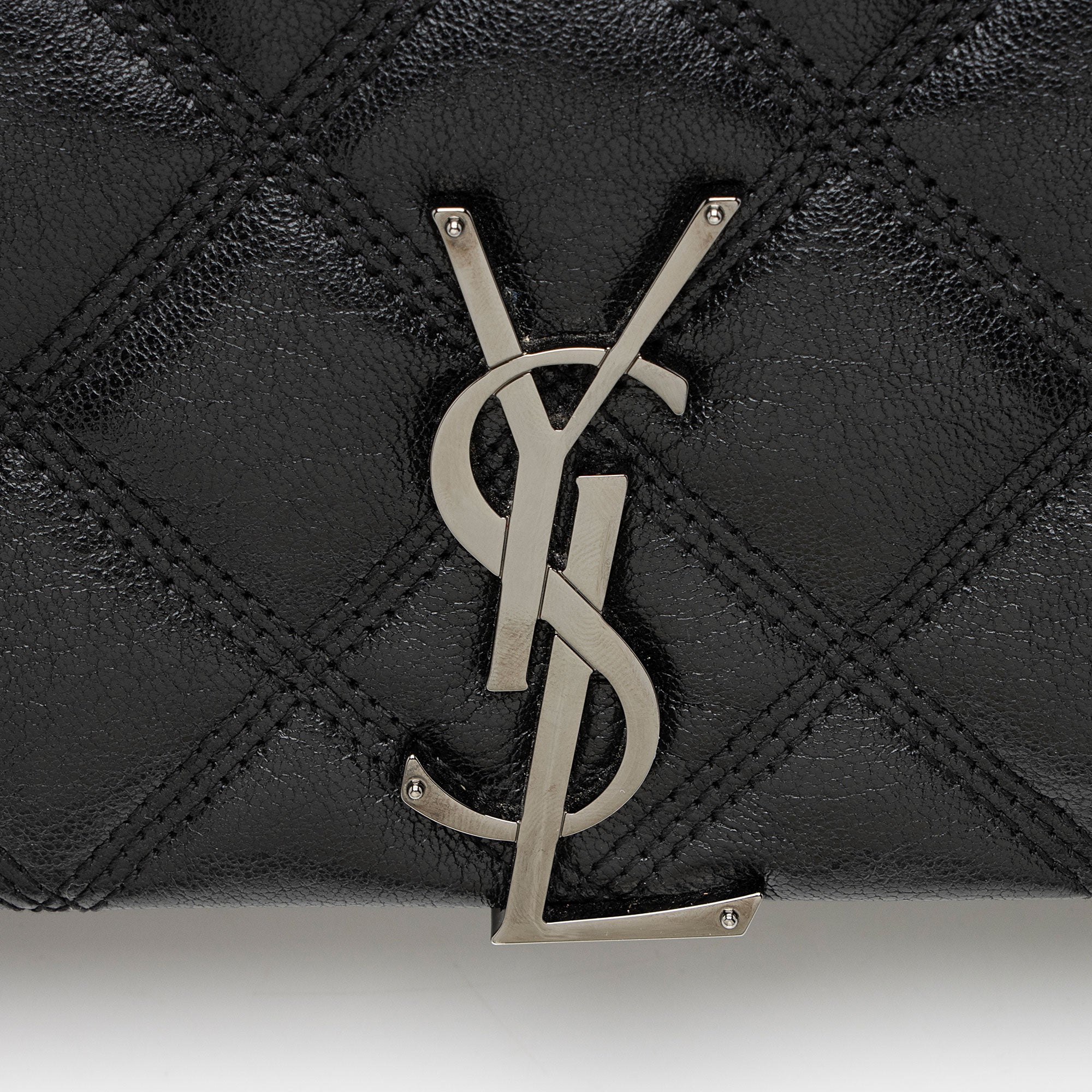 Saint Laurent Diamond Quilted Leather Monogram Becky Small Shoulder Bag