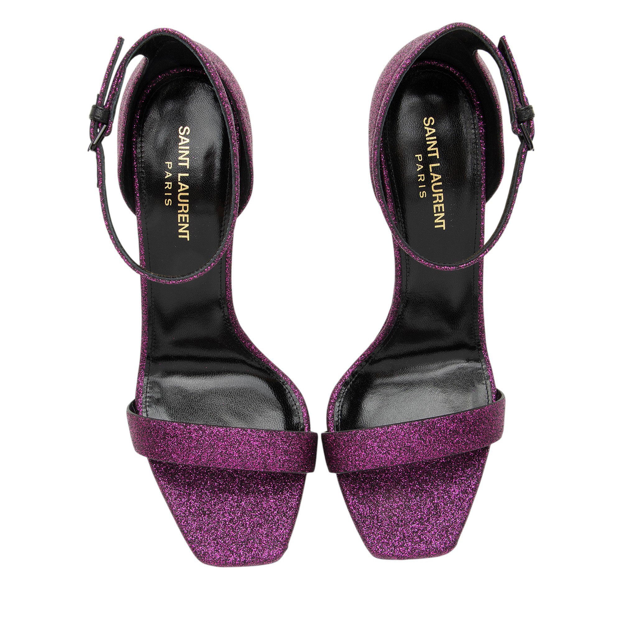Saint Laurent Glitter Amber Sandals - Size 10.5 / 40.5