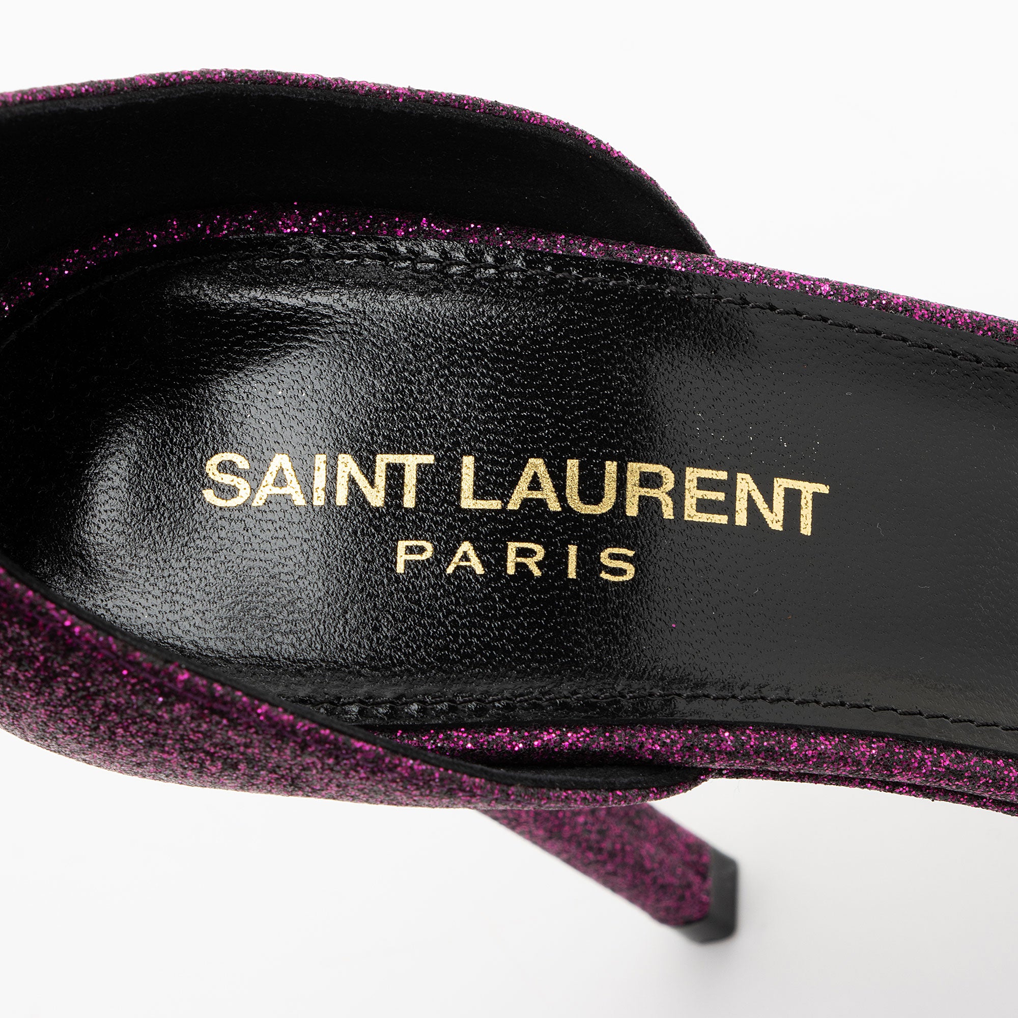 Saint Laurent Glitter Amber Sandals - Size 10.5 / 40.5