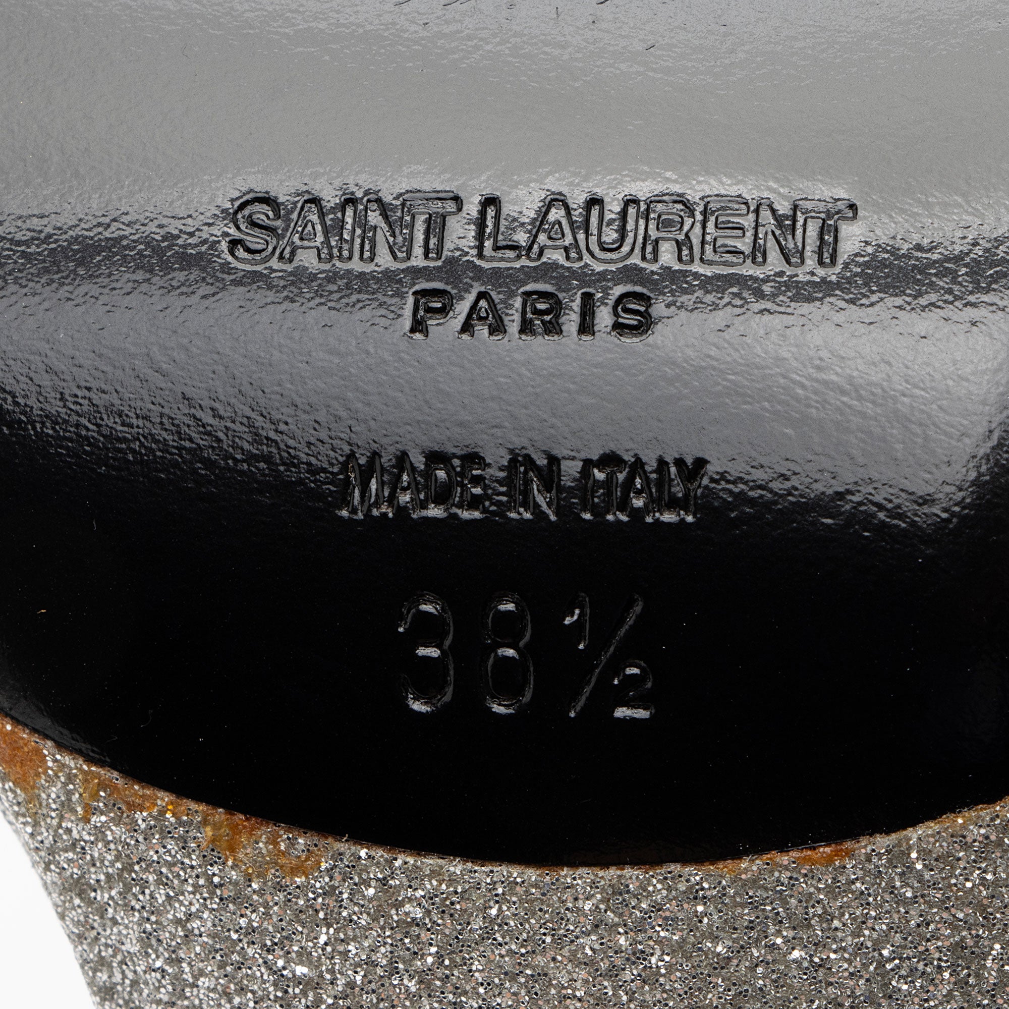 Saint Laurent Glitter Amber Sandals - Size 8.5 / 38.5