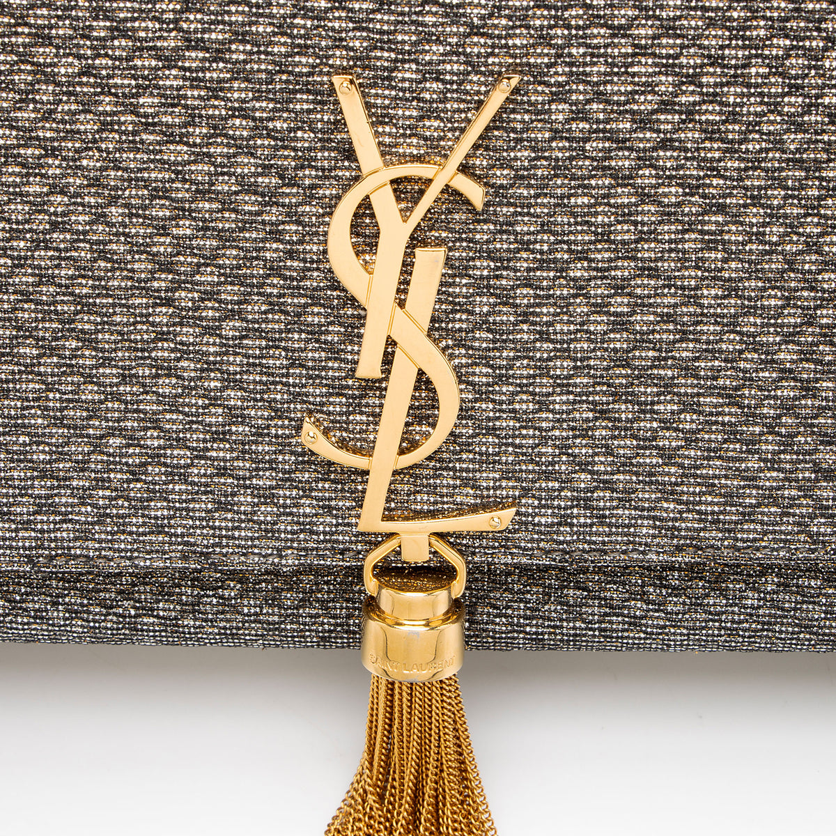Saint Laurent Glitter Monogram Kate Tassel Medium Shoulder Bag