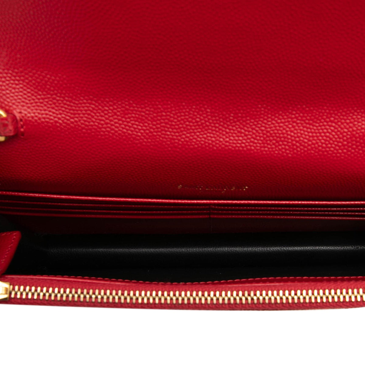 Saint Laurent Grain De Poudre Cassandre Envelope Chain Wallet